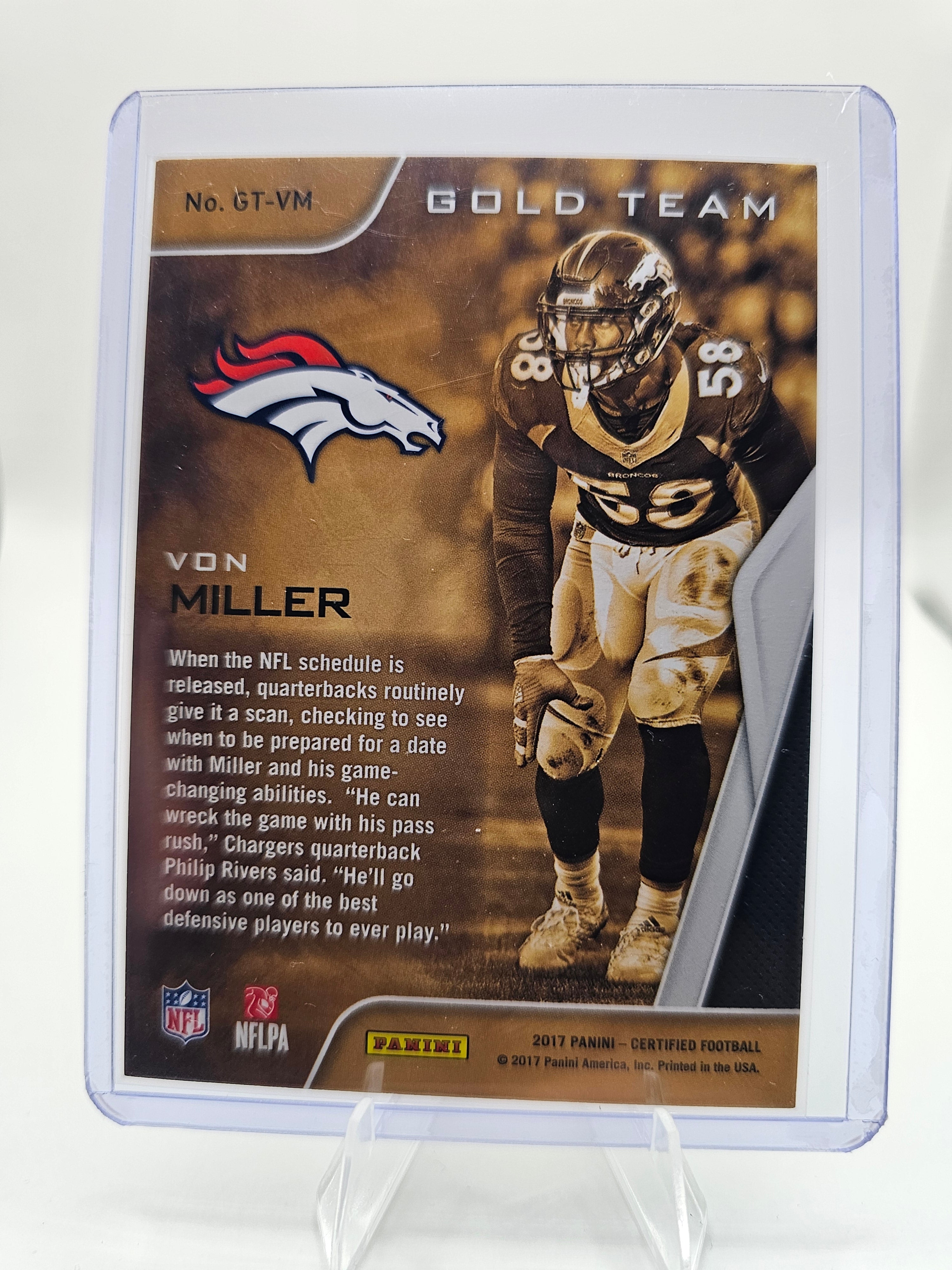 2017 Panini Certified #GT-VM Von Miller Gold Team