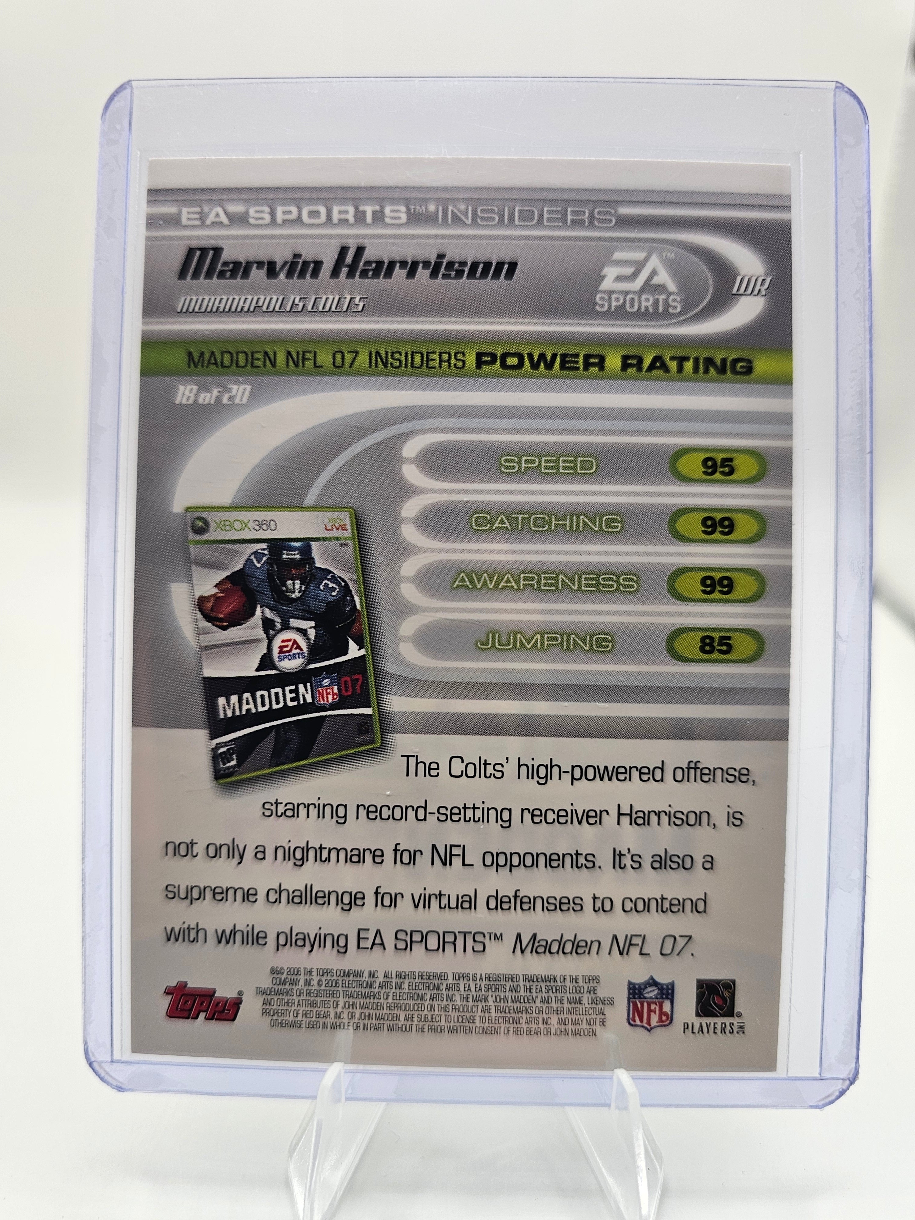 2006 Topps #18 Marvin Harrison EA Sports Madden