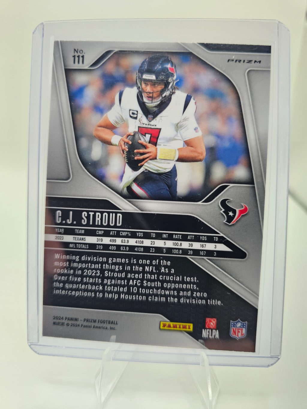 2024 Panini Prizm Orange Cracked Ice #111 C.J. Stroud