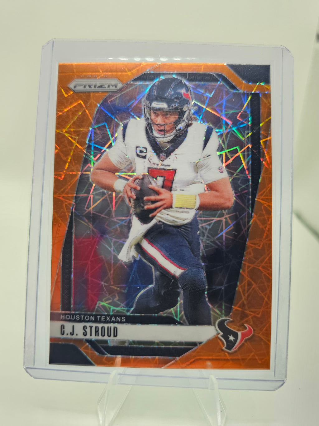 2024 Panini Prizm Orange Cracked Ice #111 C.J. Stroud