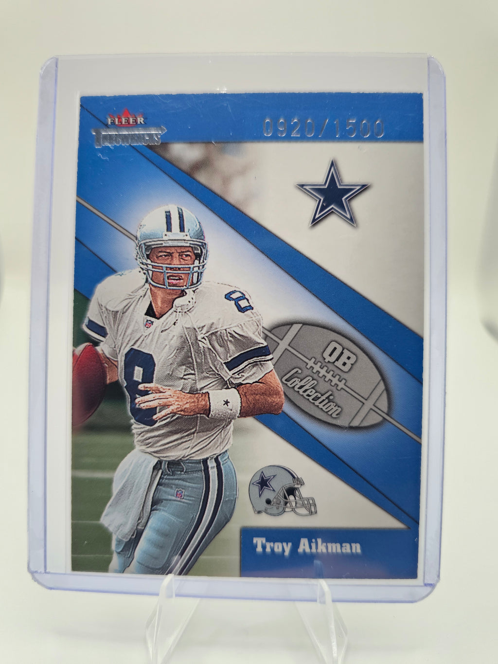 2002 Fleer Throwbacks #14 QB Troy Aikman QB Collection #0920/1500
