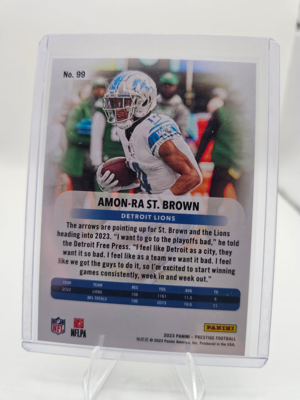 2023 Panini Prestige #99 Amon-Ra St. Brown