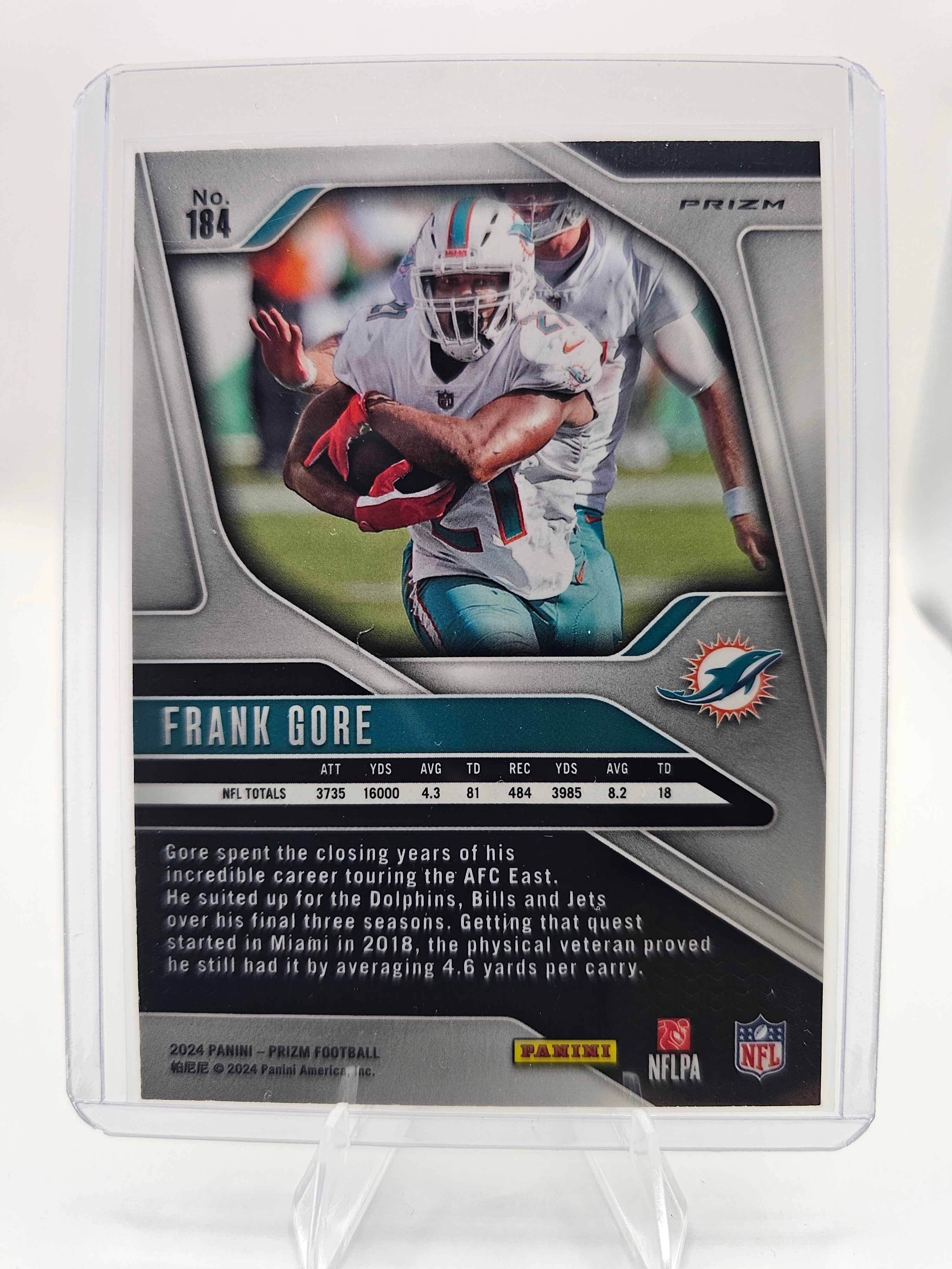 2024 Panini Prizm Orange Cracked Ice #184 Frank Gore