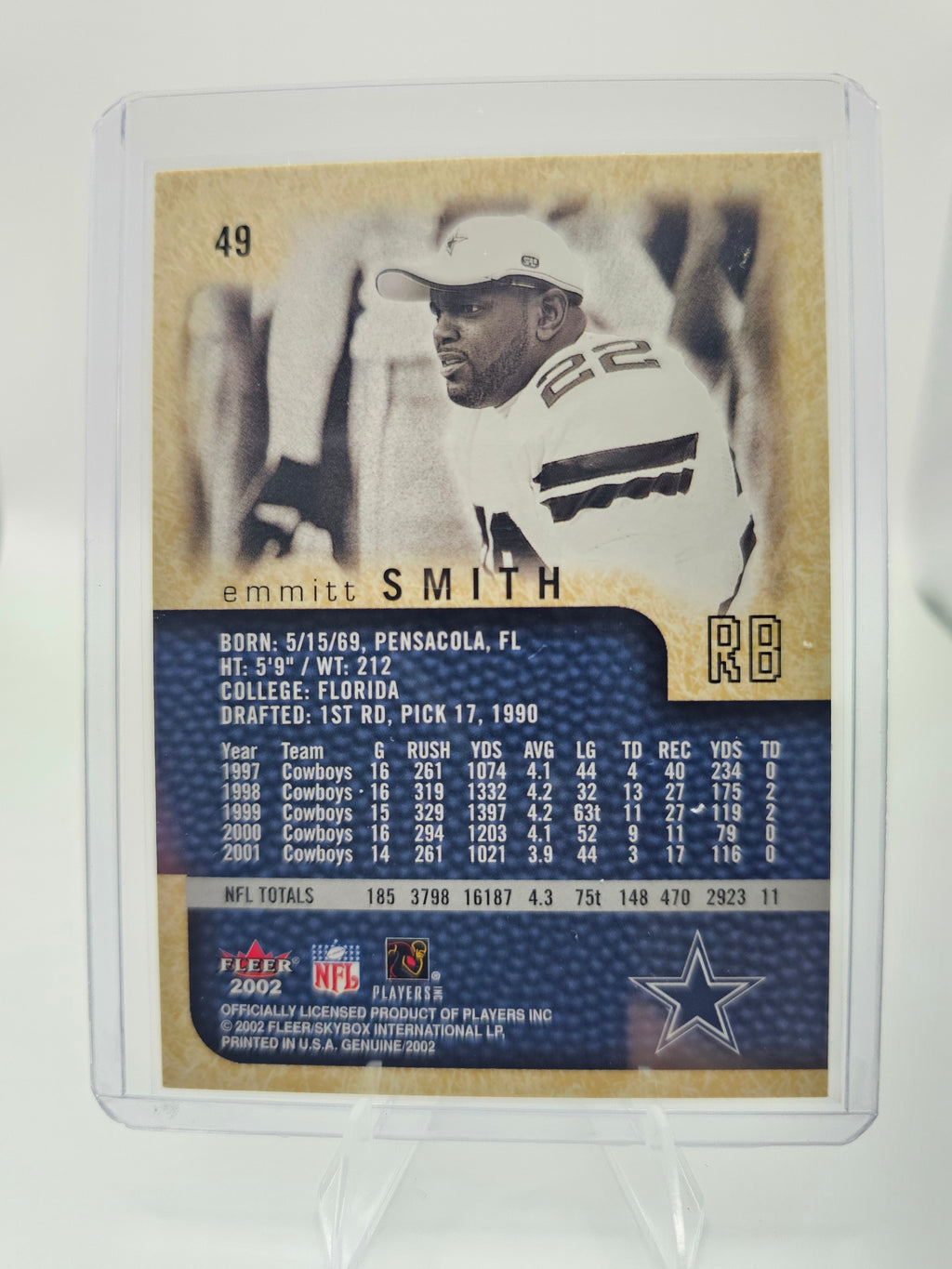 2002 Fleer Genuine #49 Emmitt Smith
