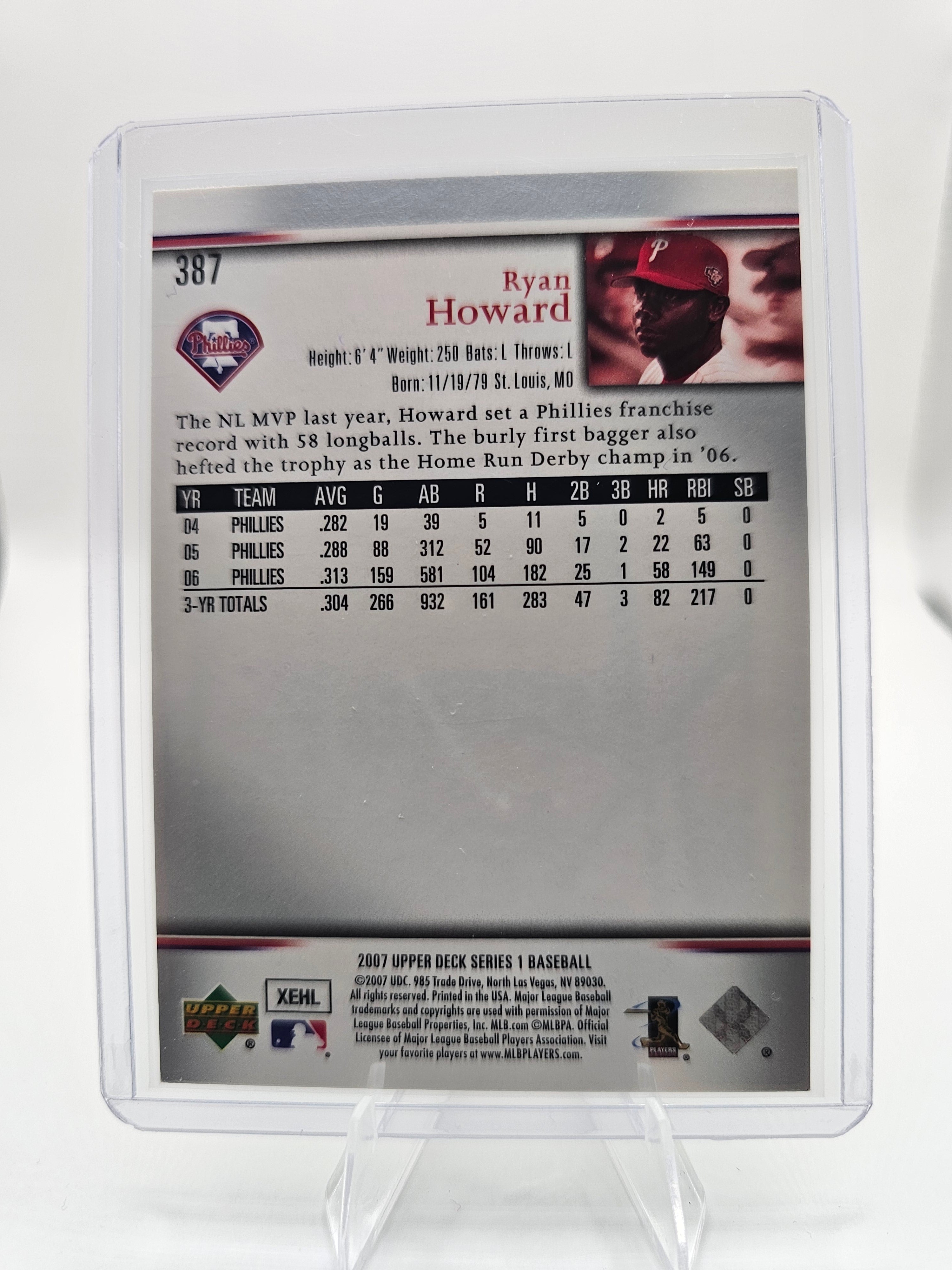 2007 Upper Deck Series 1 #387 Ryan Howard