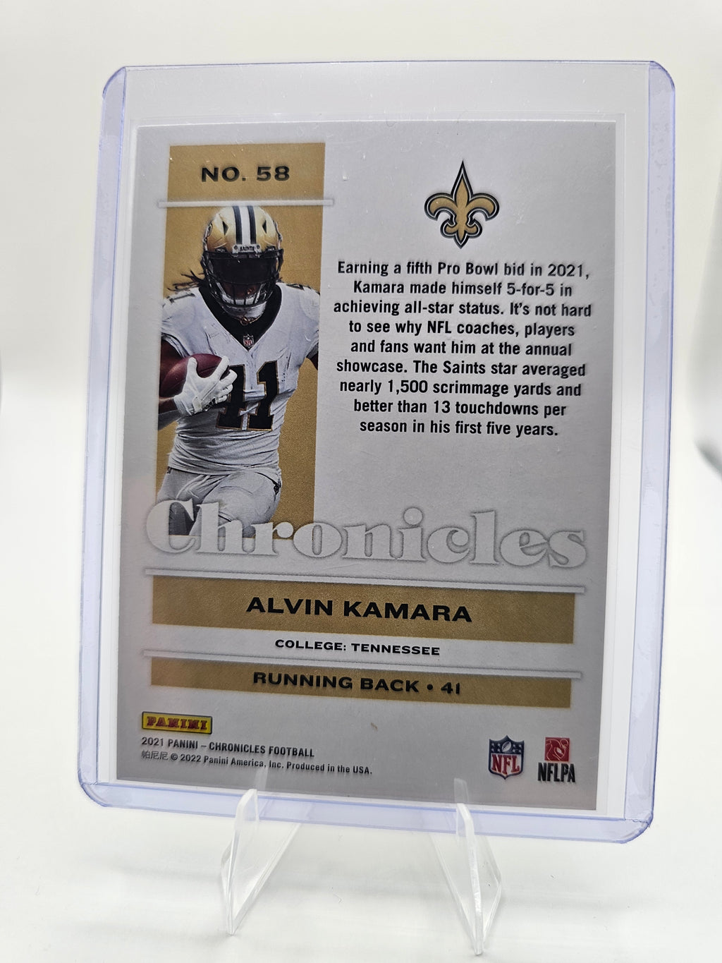 2021 Panini Chronicles #58 Alvin Kamara Pink