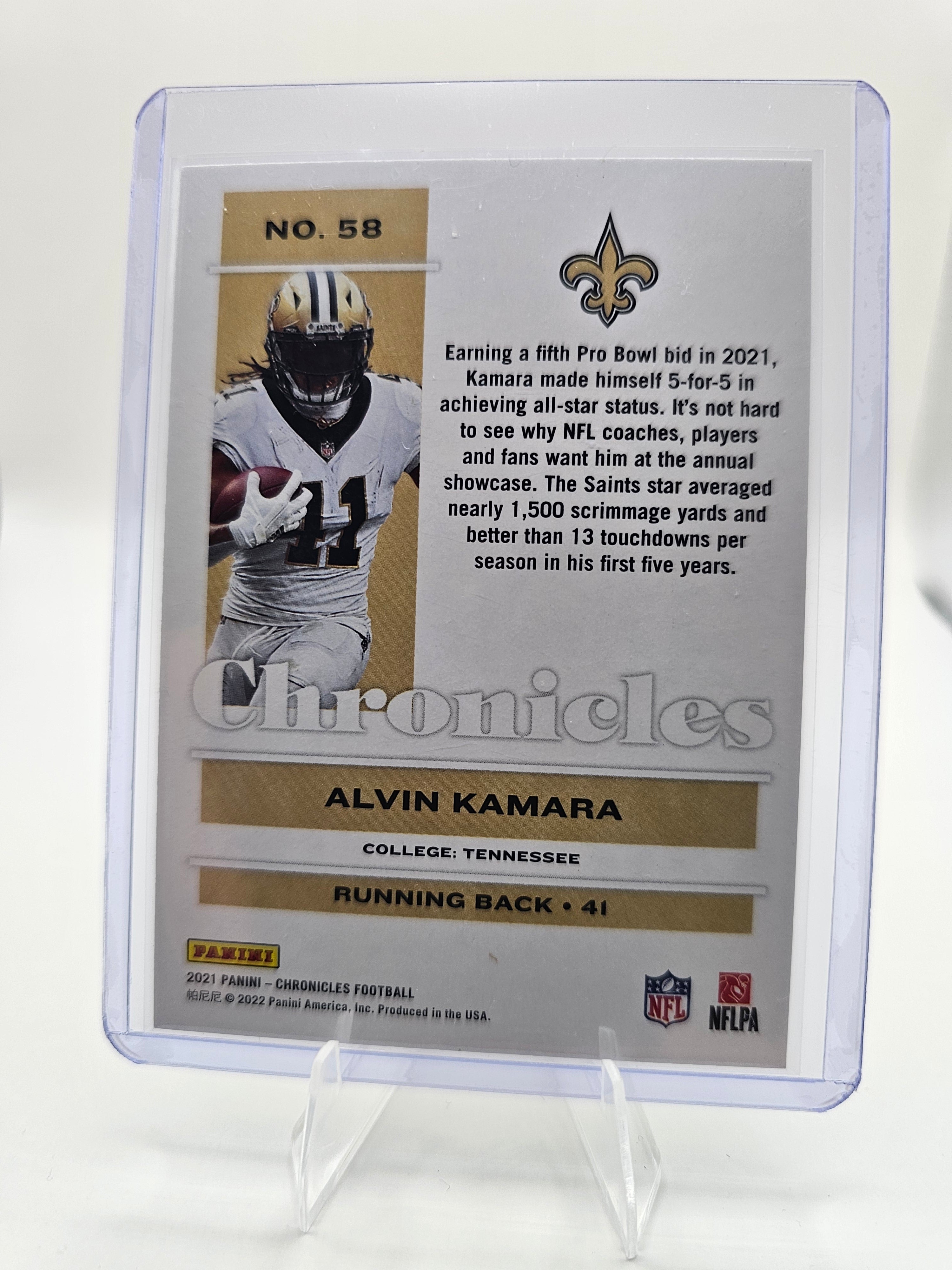 2021 Panini Chronicles #58 Alvin Kamara Pink