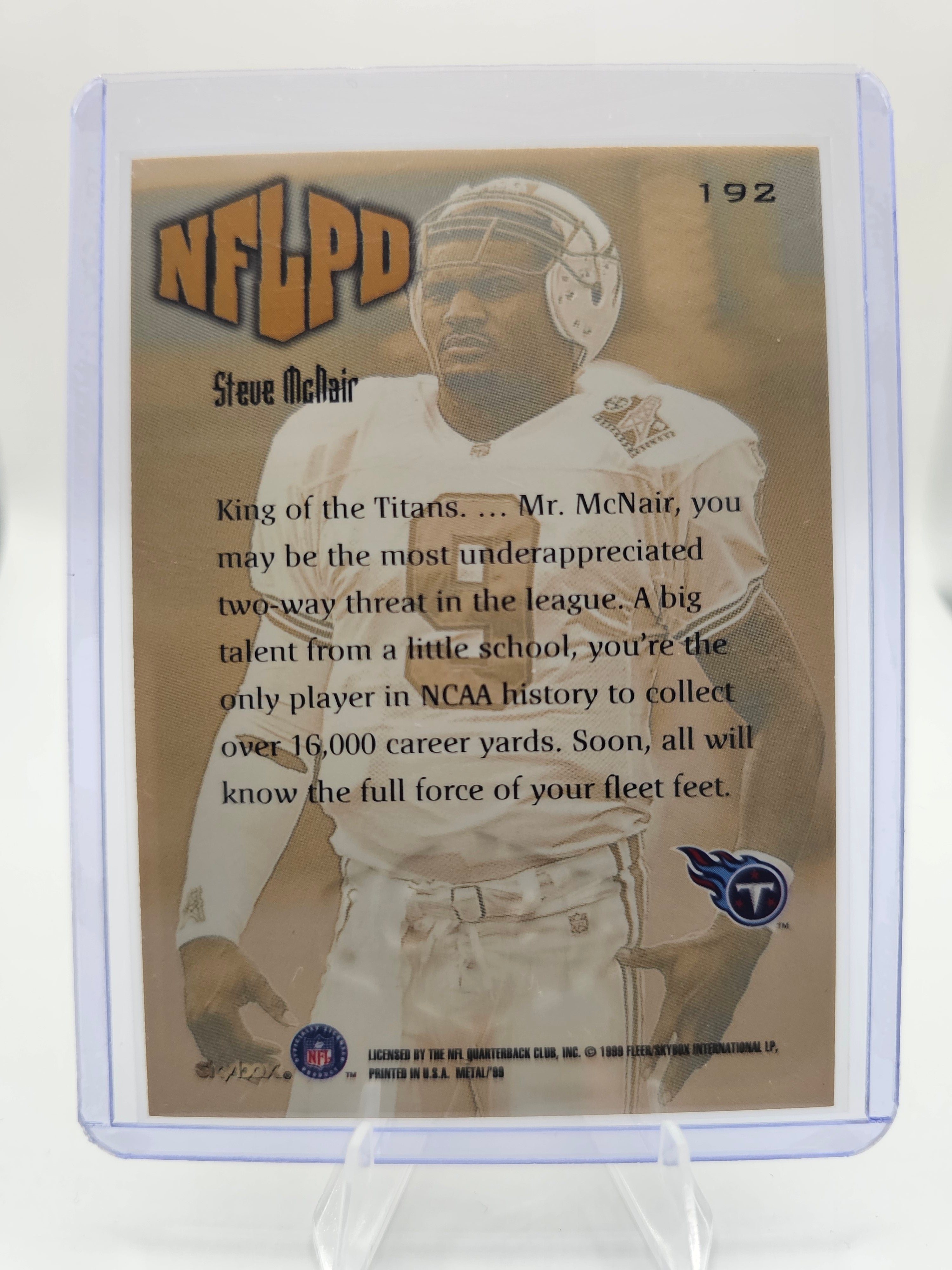 1999 SkyBox Metal Universe NFLPD #27 Steve McNair
