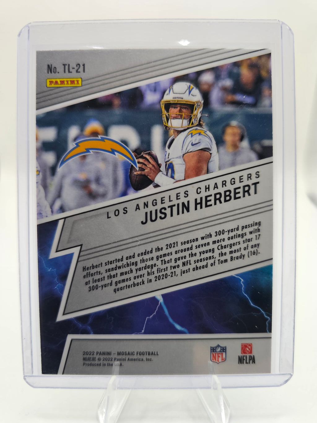 2022 Panini Mosaic #TL-21 Justin Herbert Thunder Lane