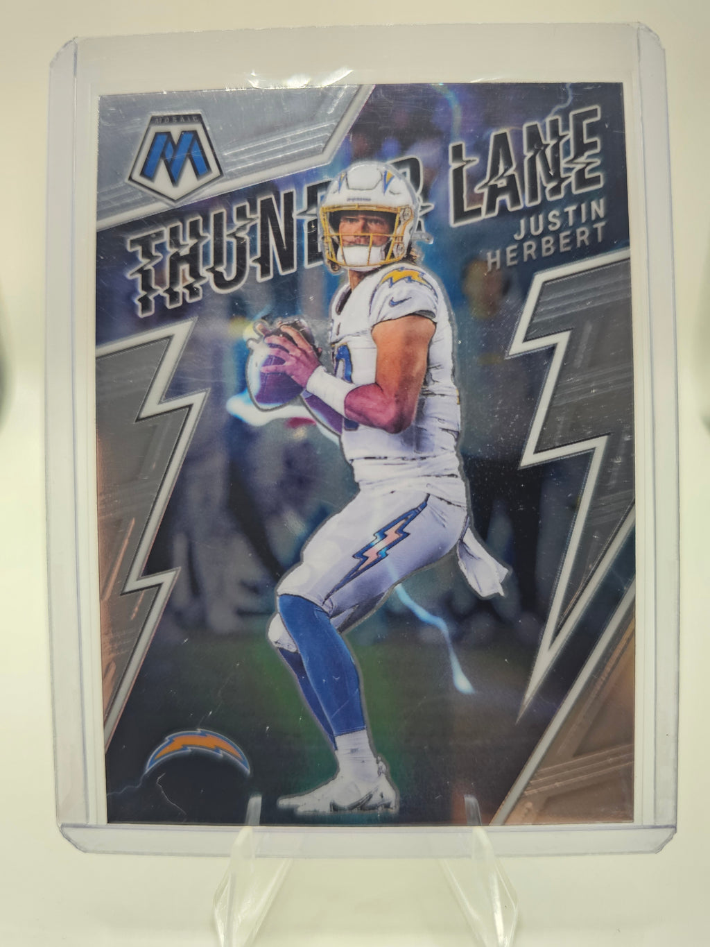 2022 Panini Mosaic #TL-21 Justin Herbert Thunder Lane