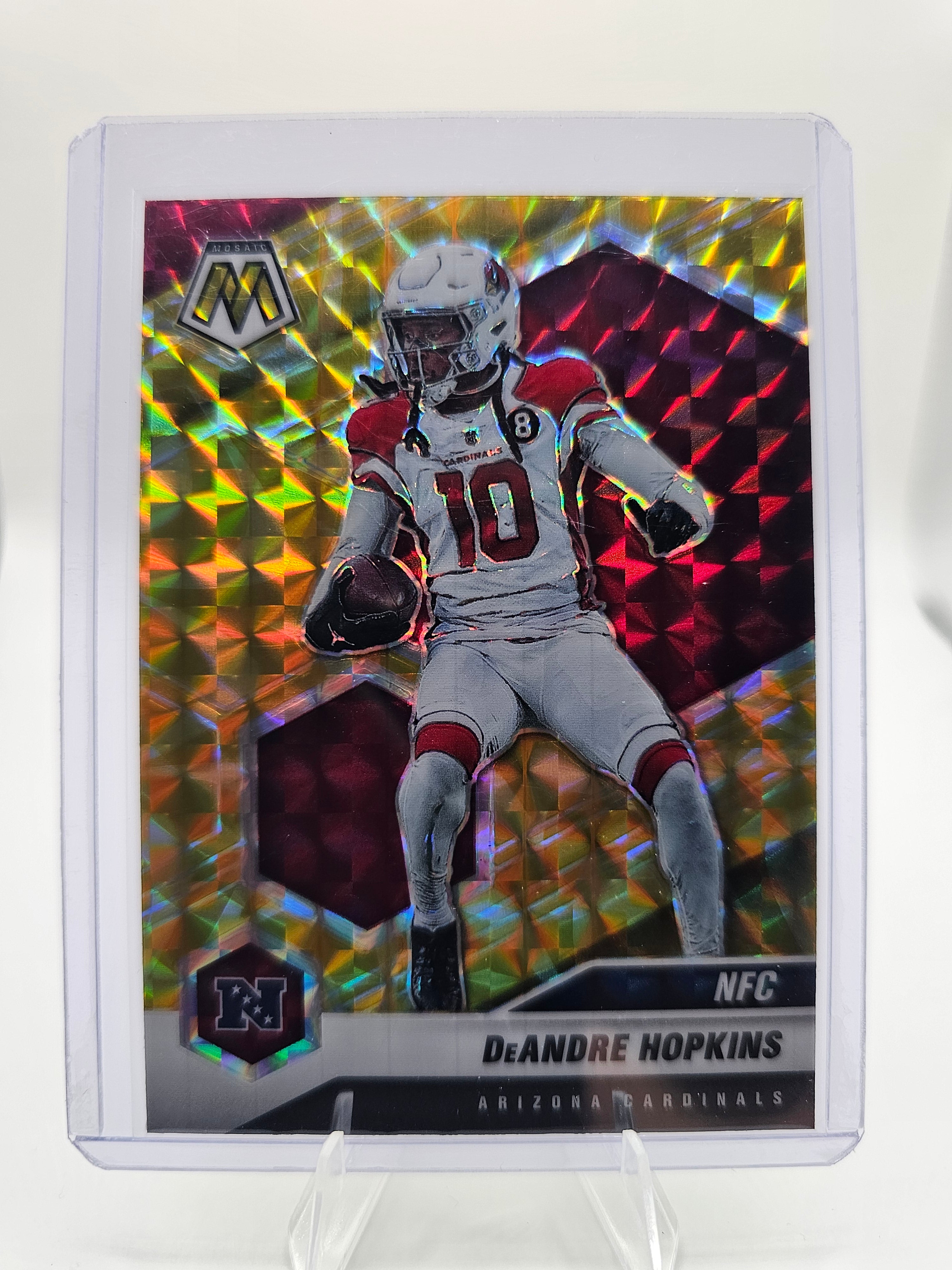 2021 Panini Mosaic #218 DeAndre Hopkins Prizm Reactive Yellow