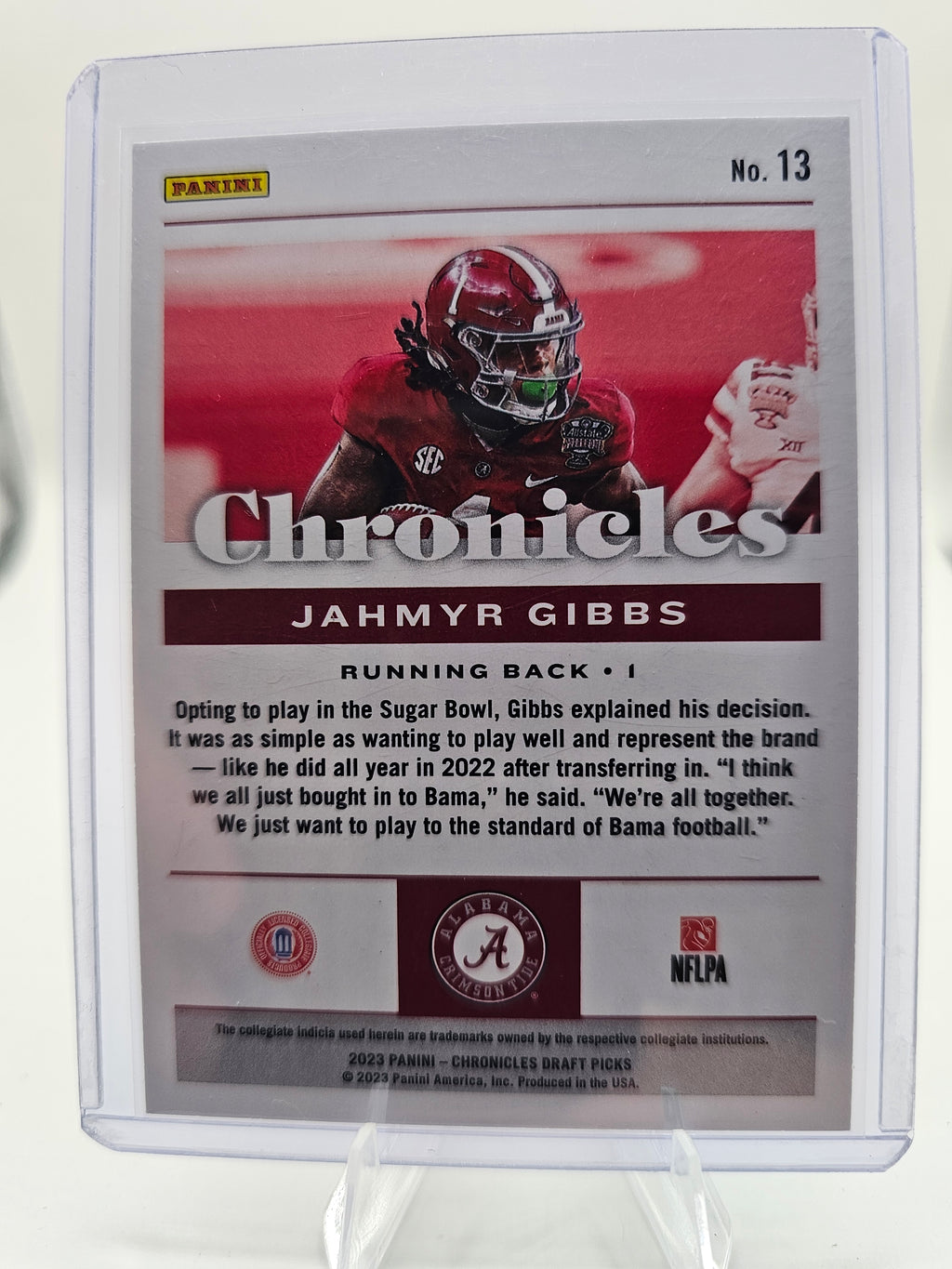 2023 Panini Chronicles Draft Picks #13 Jahmyr Gibbs