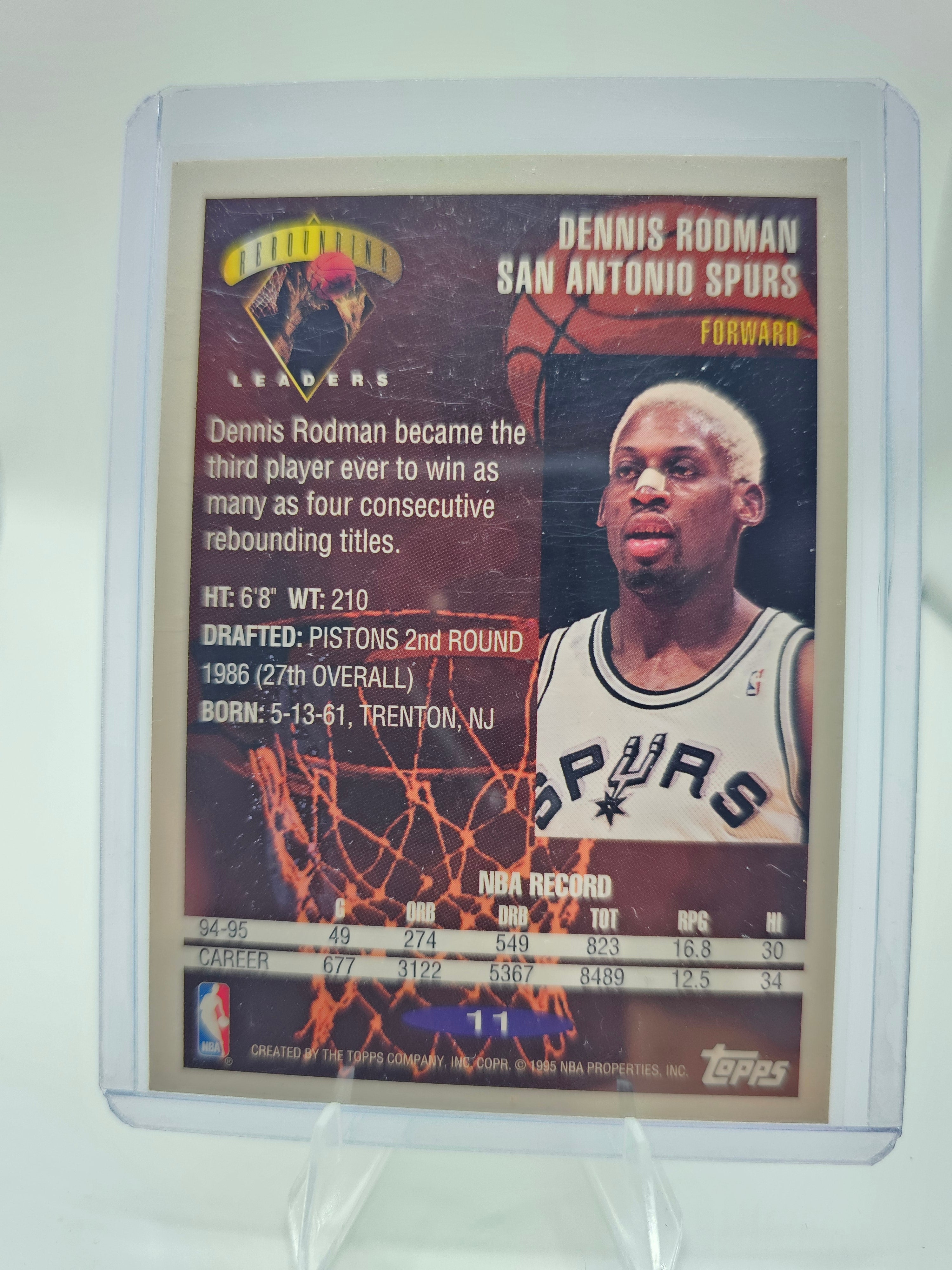 1995-96 Topps #11 Dennis Rodman