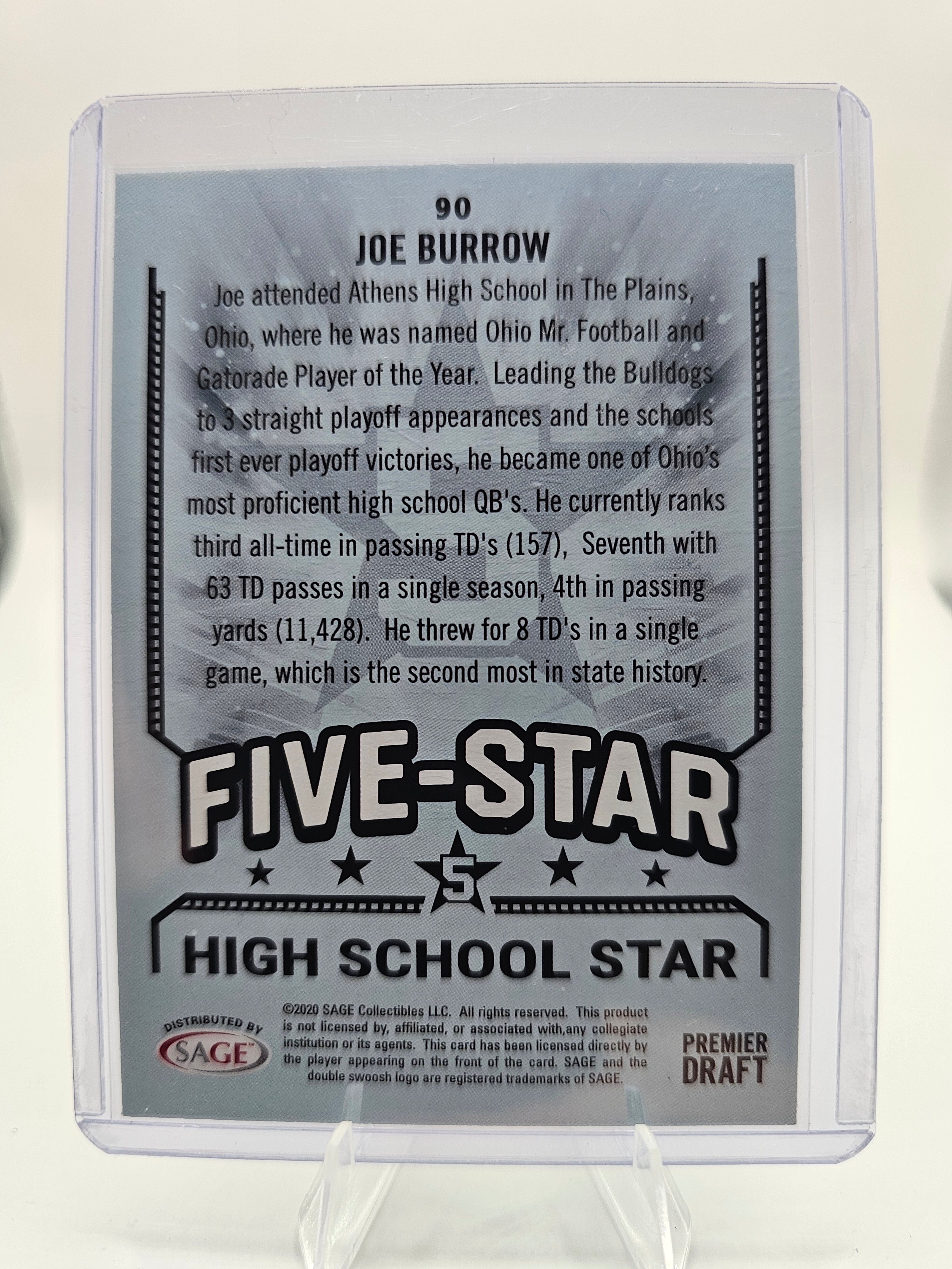 2020 SAGE HIT #90 Joe Burrow Orange