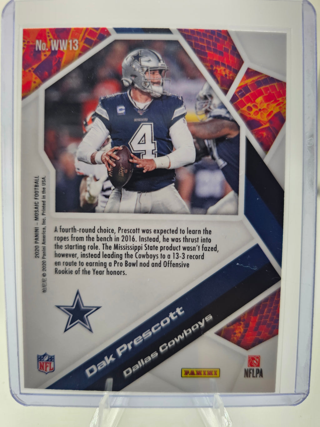 2020 Panini Mosaic #WW13 Dak Prescott Will to Win