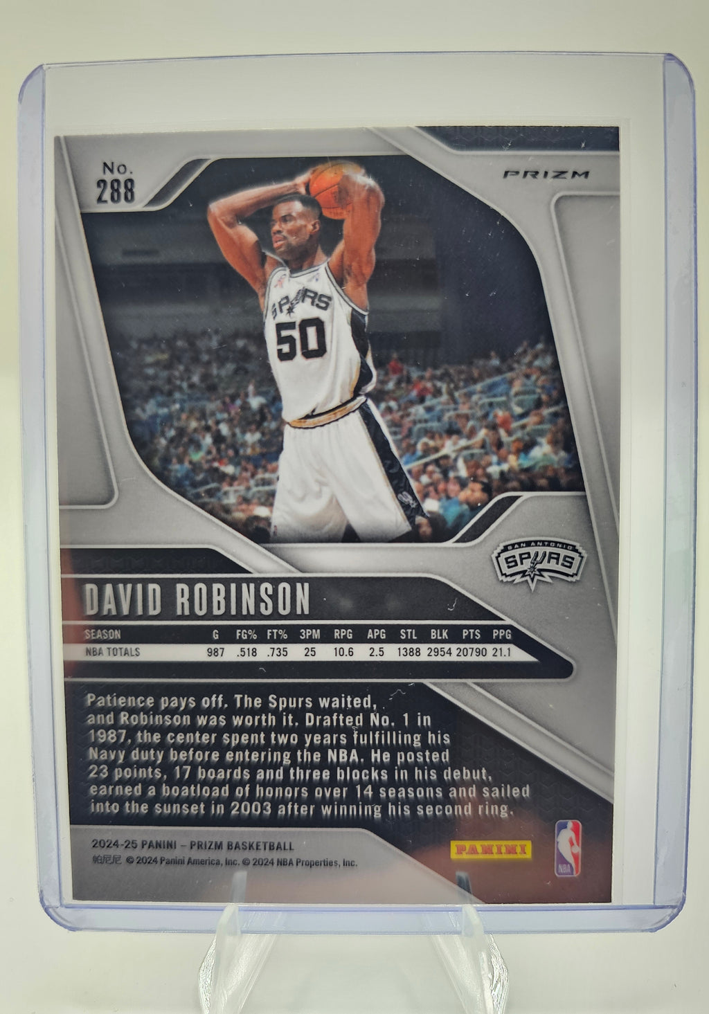 2024-25 Panini Prizm #288 David Robinson Prizms Pink