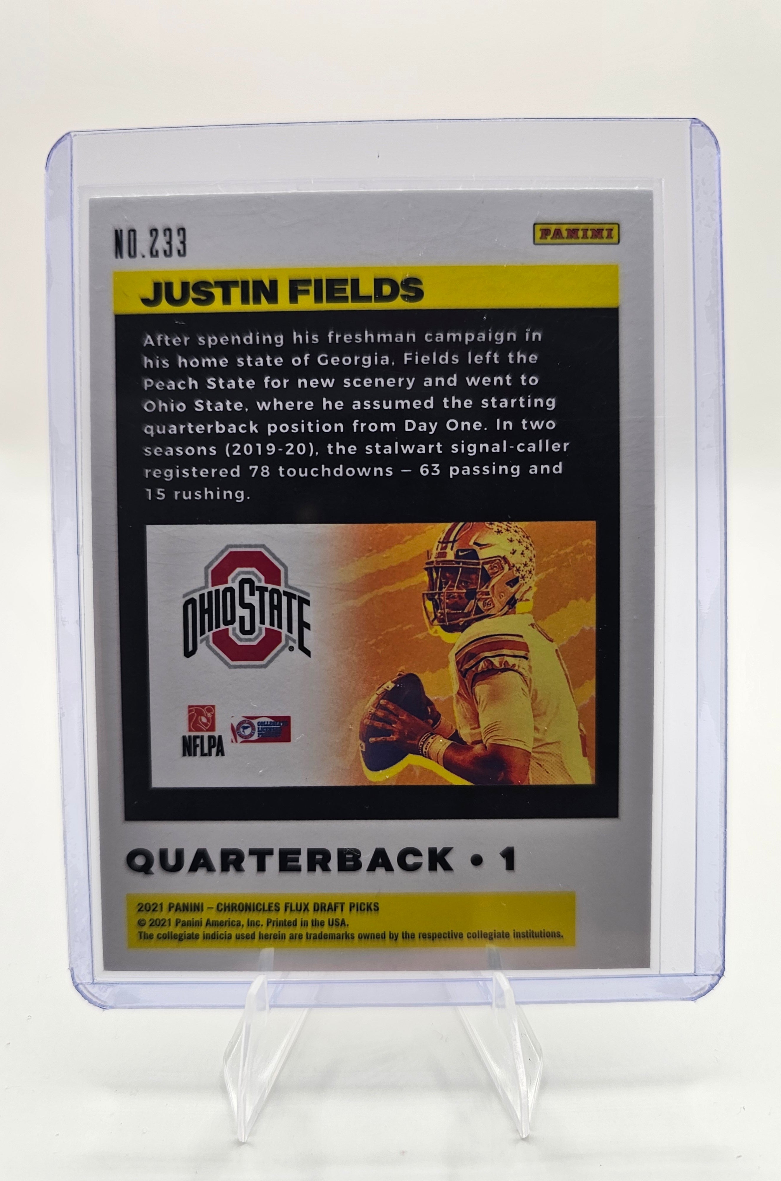 2021 Panini Chronicles Flux Draft Picks #233 Justin Fields