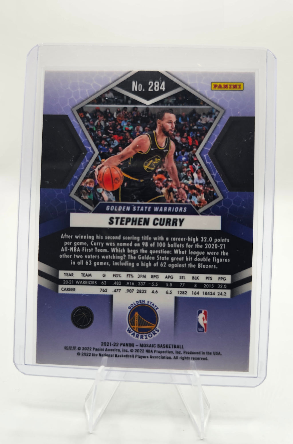 2021-22 Panini Mosaic #284 Stephen Curry
