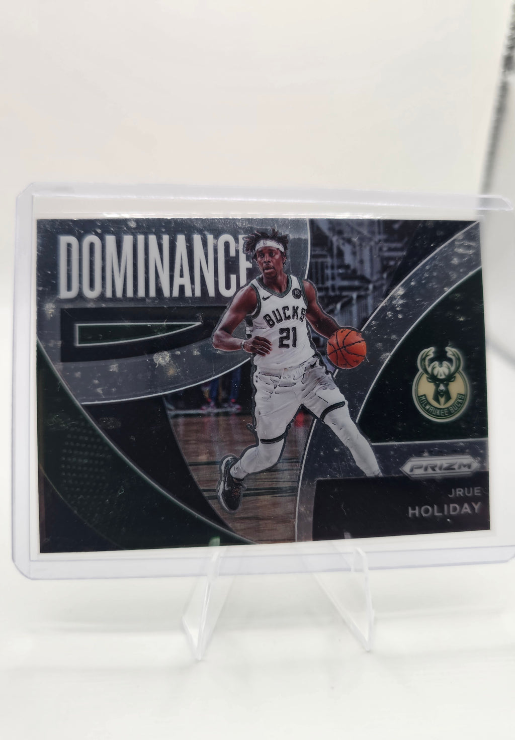 2021-22 Panini Prizm #19 Jrue Holiday Dominance Prizms Silver
