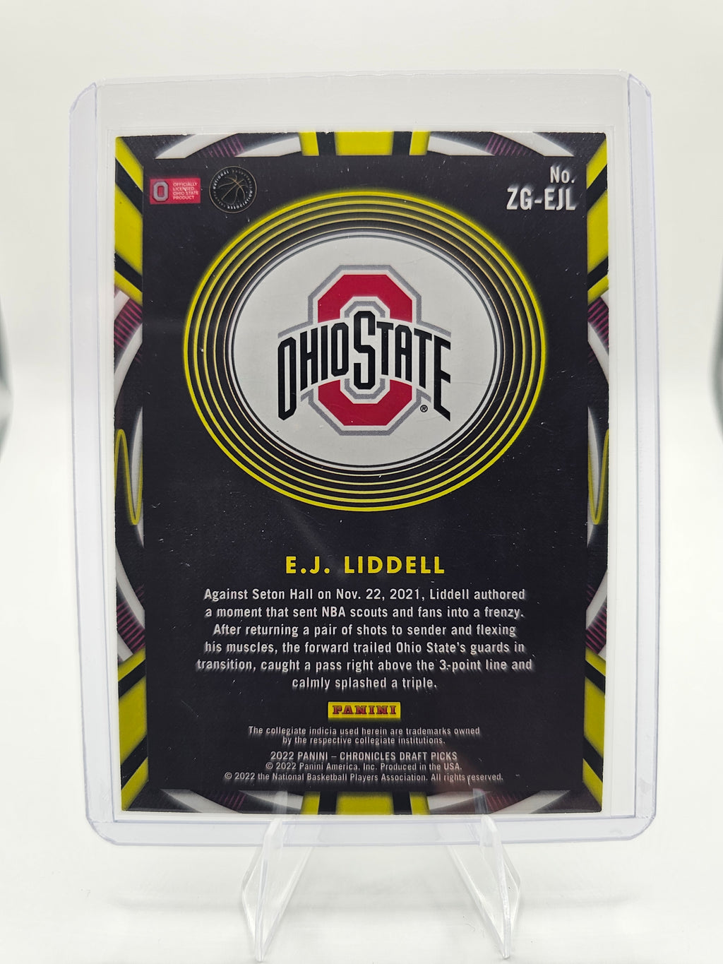 2022 Panini Chronicles Draft Picks #ZG-EJL E.J. Liddell Gamma Rays