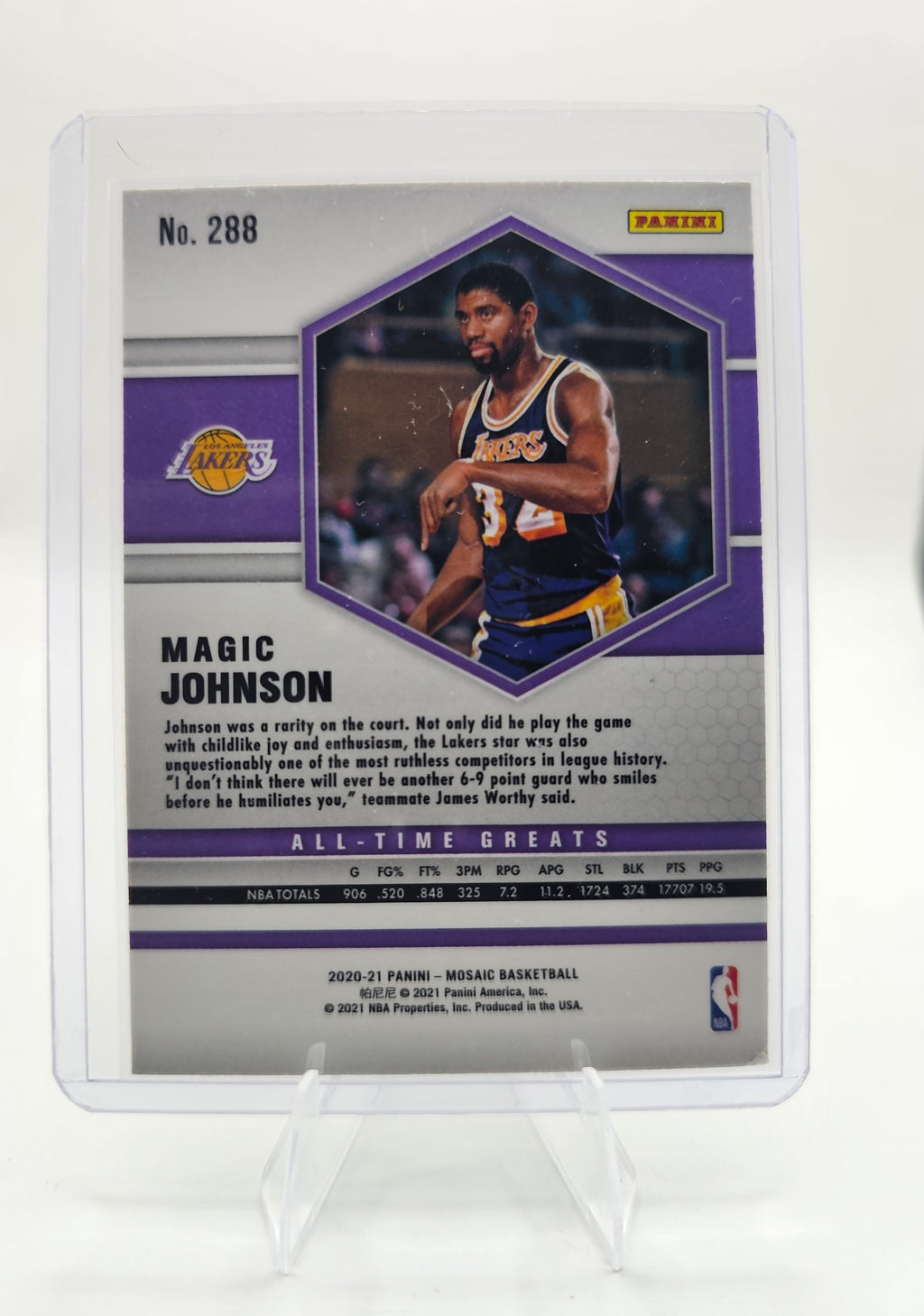2020-21 Panini Mosaic #288 Magic Johnson