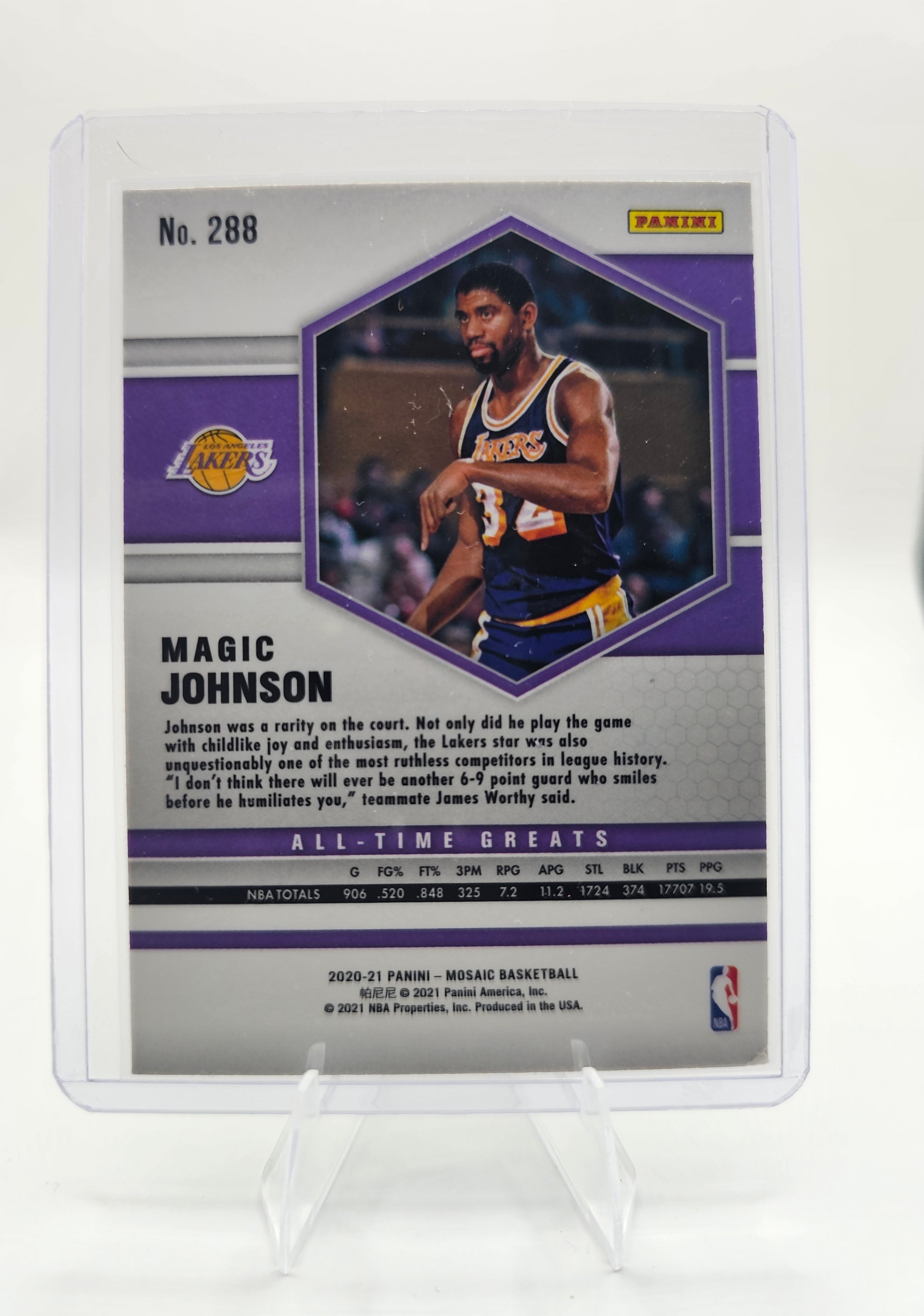 2020-21 Panini Mosaic #288 Magic Johnson