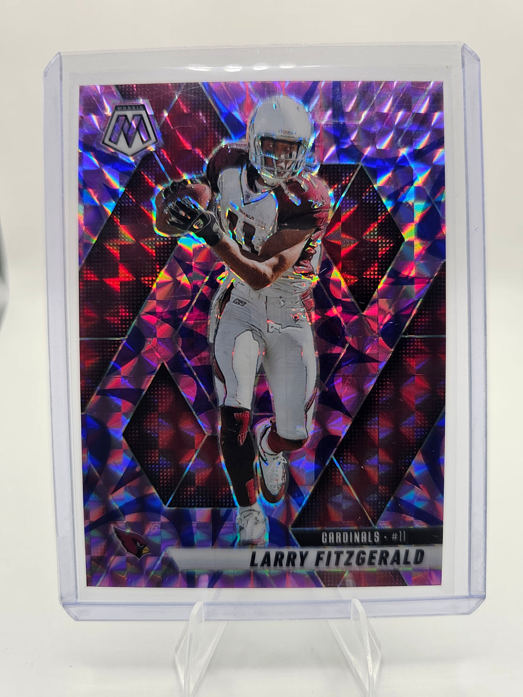 2025 Panini Mosaic Football #47 Larry Fitzgerald Pink Camo Prizm