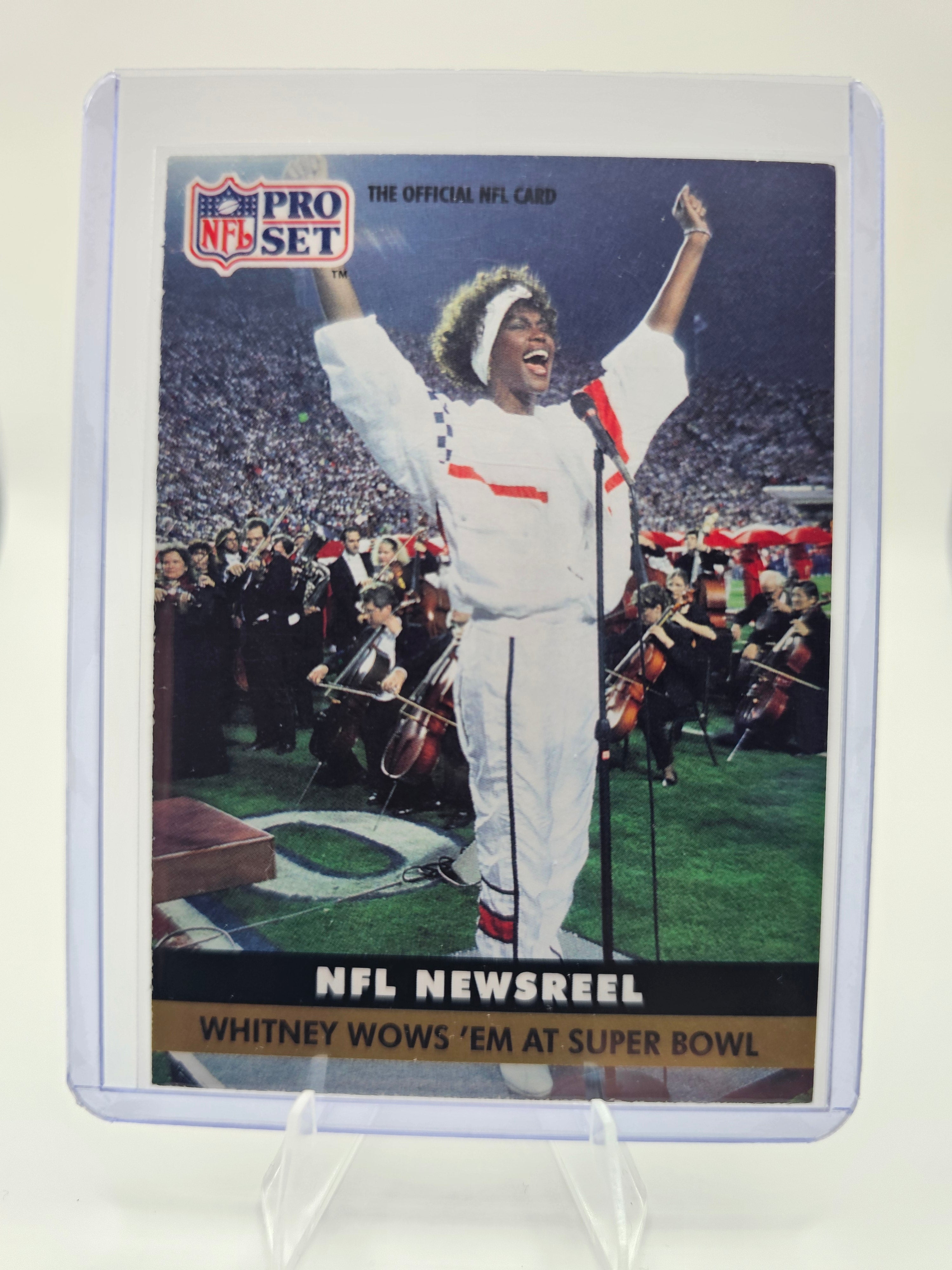 1991 Pro Set #350 Whitney Wows 'Em At Super Bowl NEWS