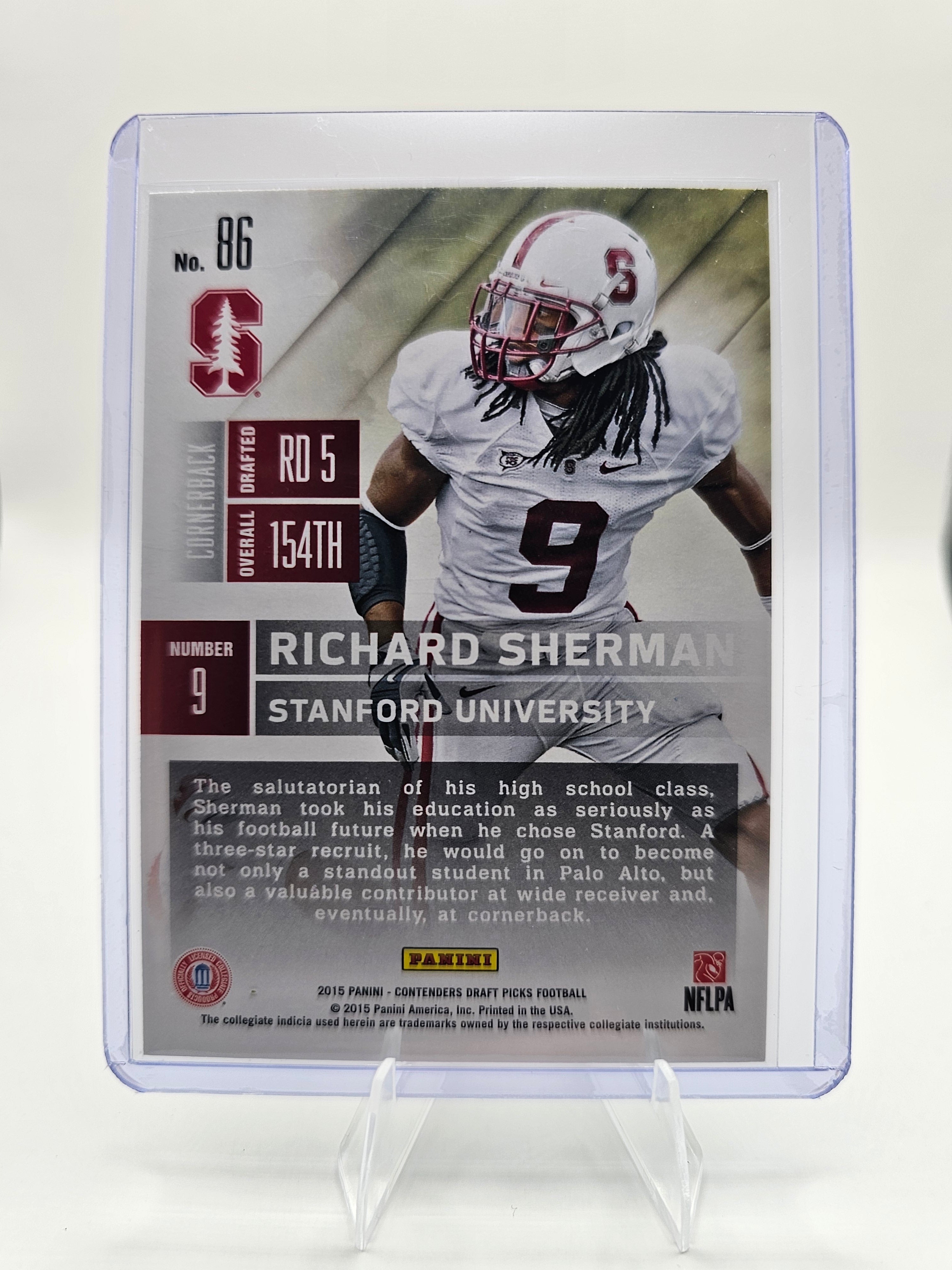 2015 Panini Contenders Draft Picks #86 Richard Sherman