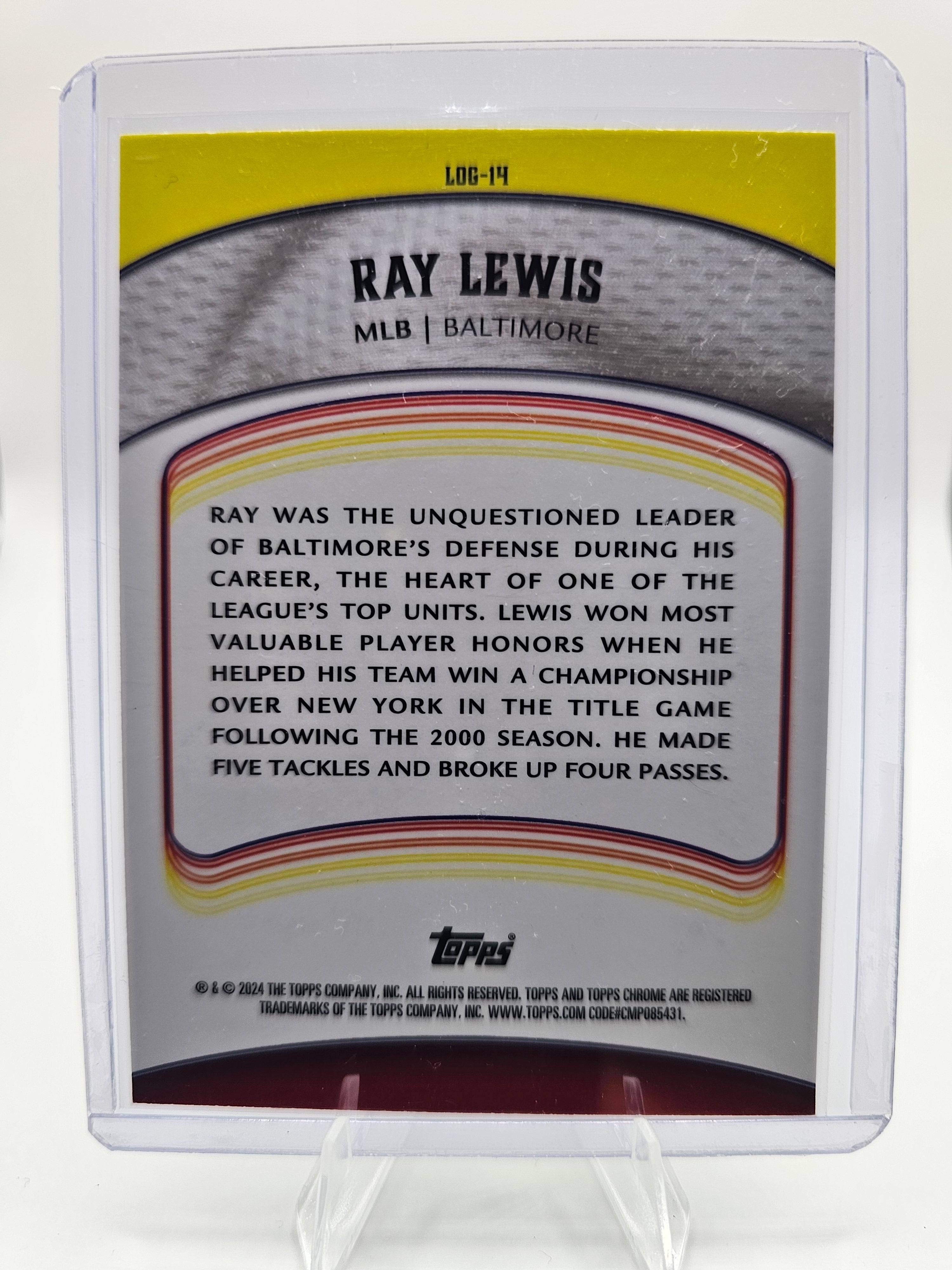 2024 Topps Chrome #LOG-14 Ray Lewis Legends of the Gridiron