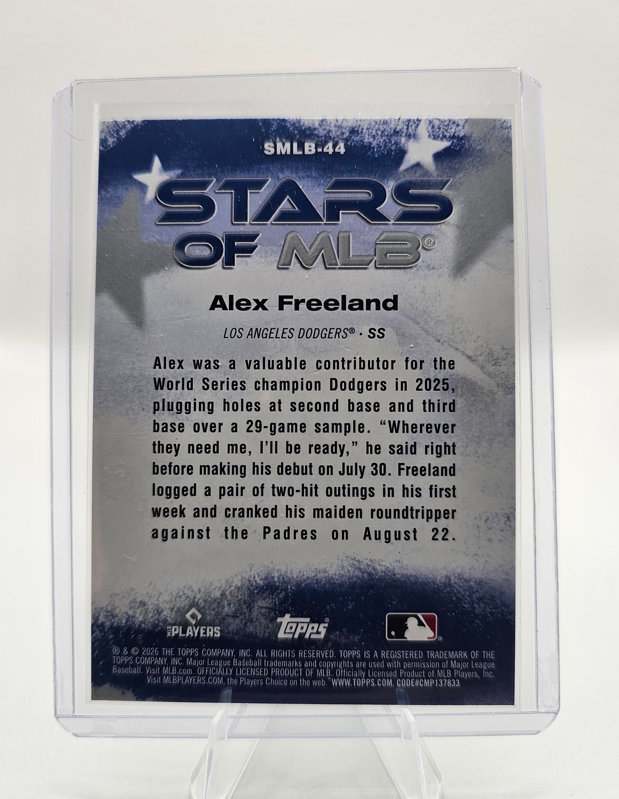 2026 Topps #SMLB-44 Alex Freeland Stars of MLB