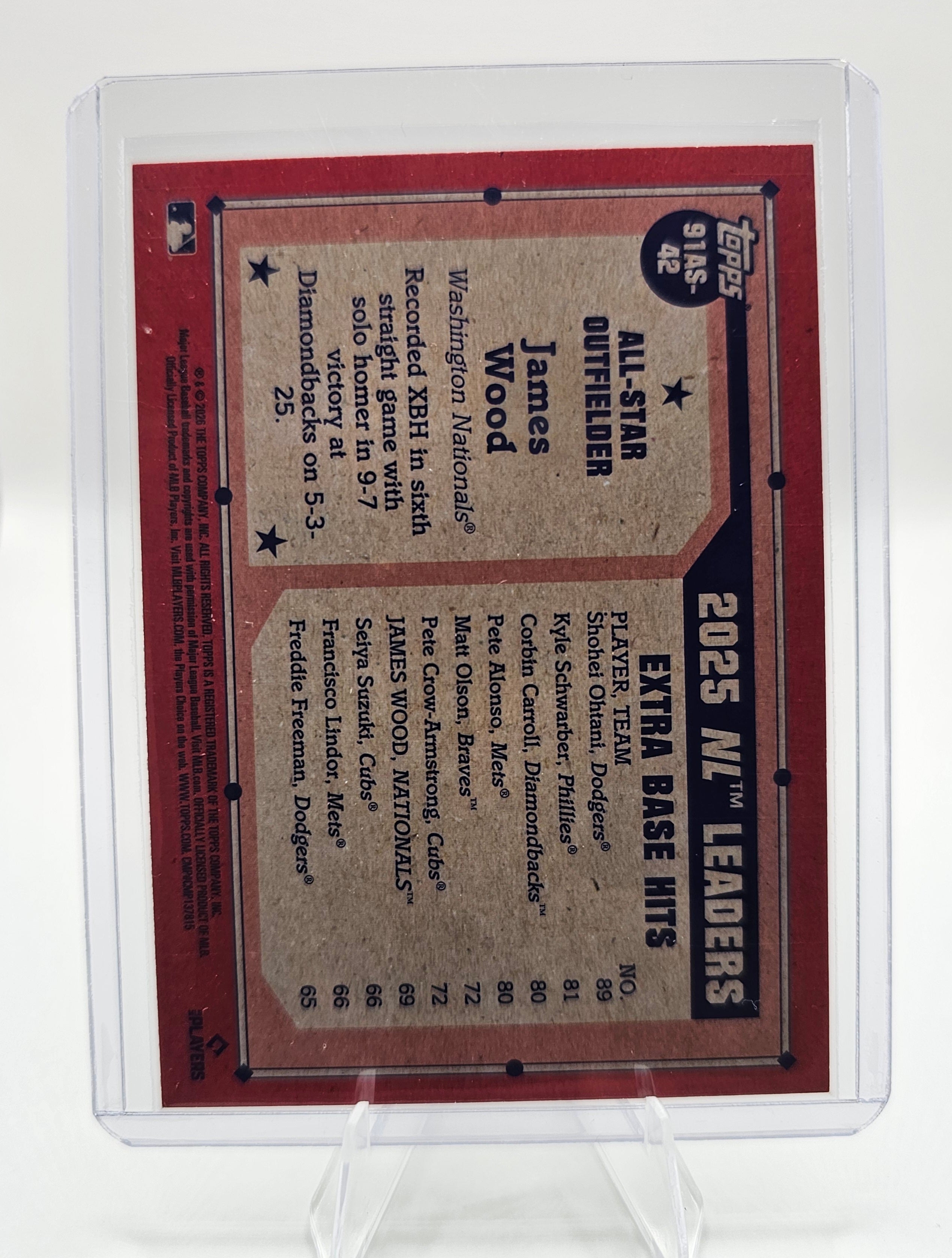 2026 Topps 1991 Topps All-Stars #91AS-42 James Wood – Washington Nationals