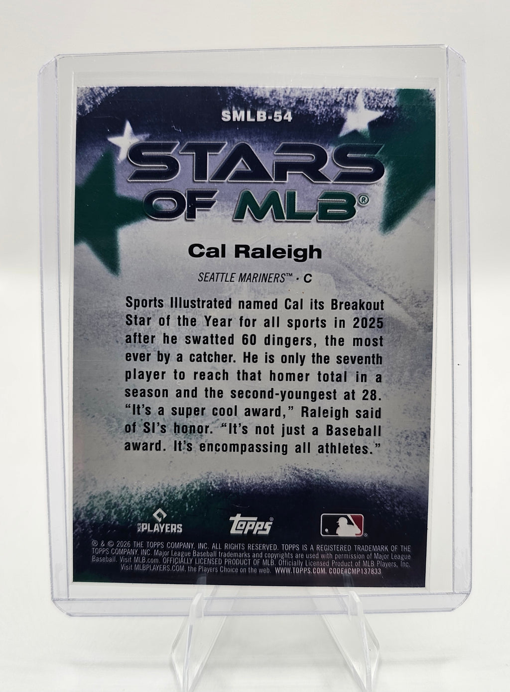 2026 Topps #SMLB-54 Cal Raleigh Stars of MLB