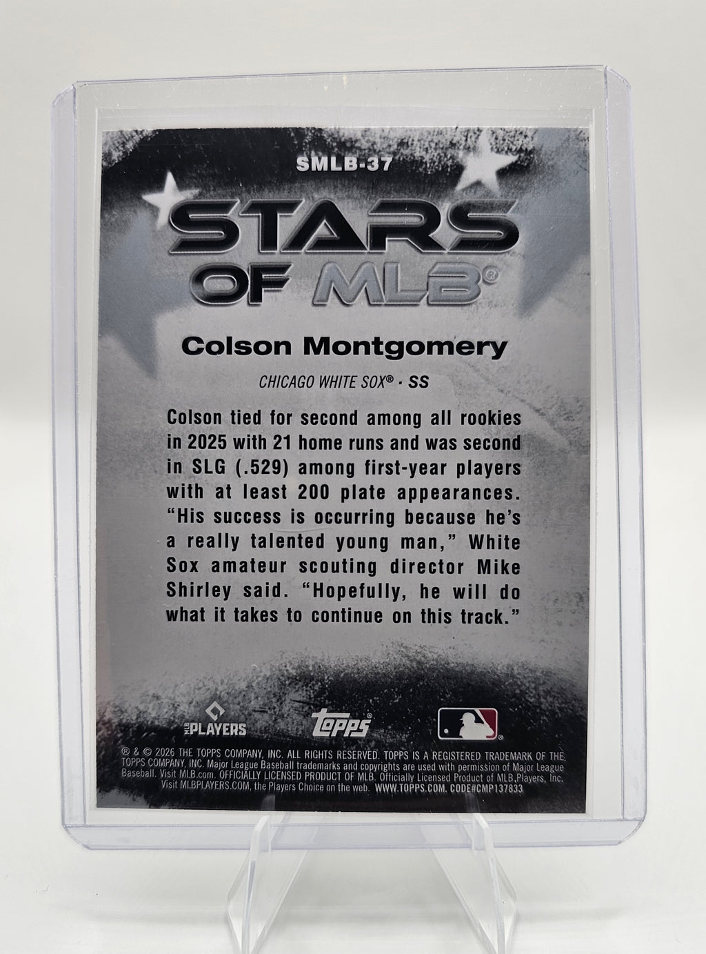 2026 Topps #SMLB-37 Colson Montgomery Stars of MLB