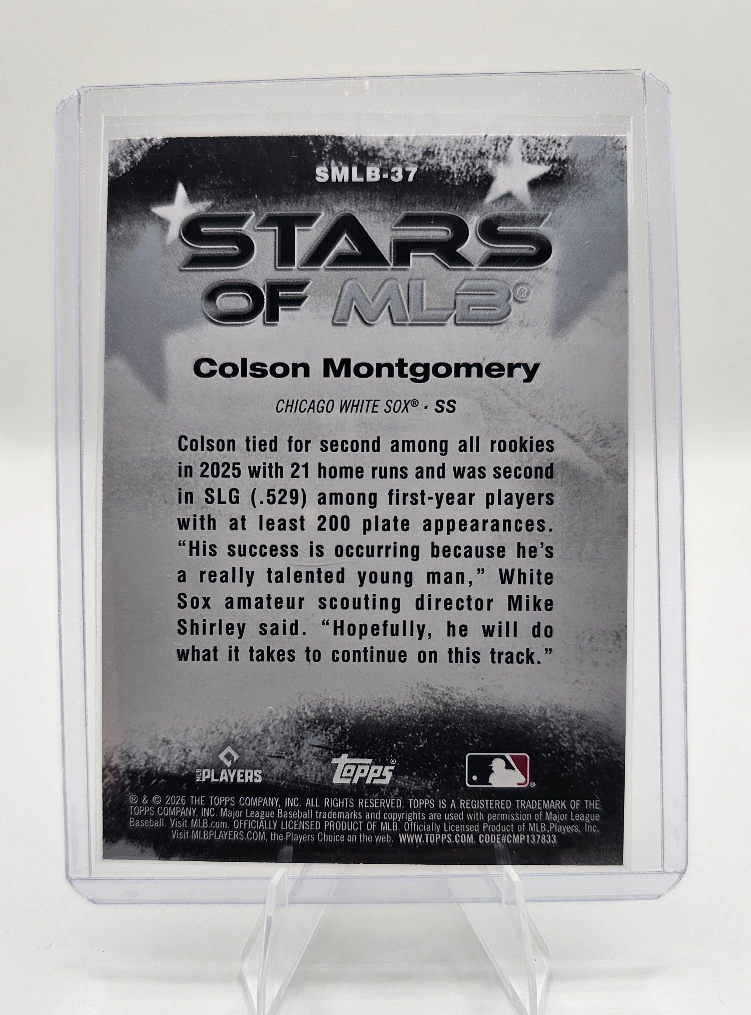2026 Topps #SMLB-37 Colson Montgomery Stars of MLB