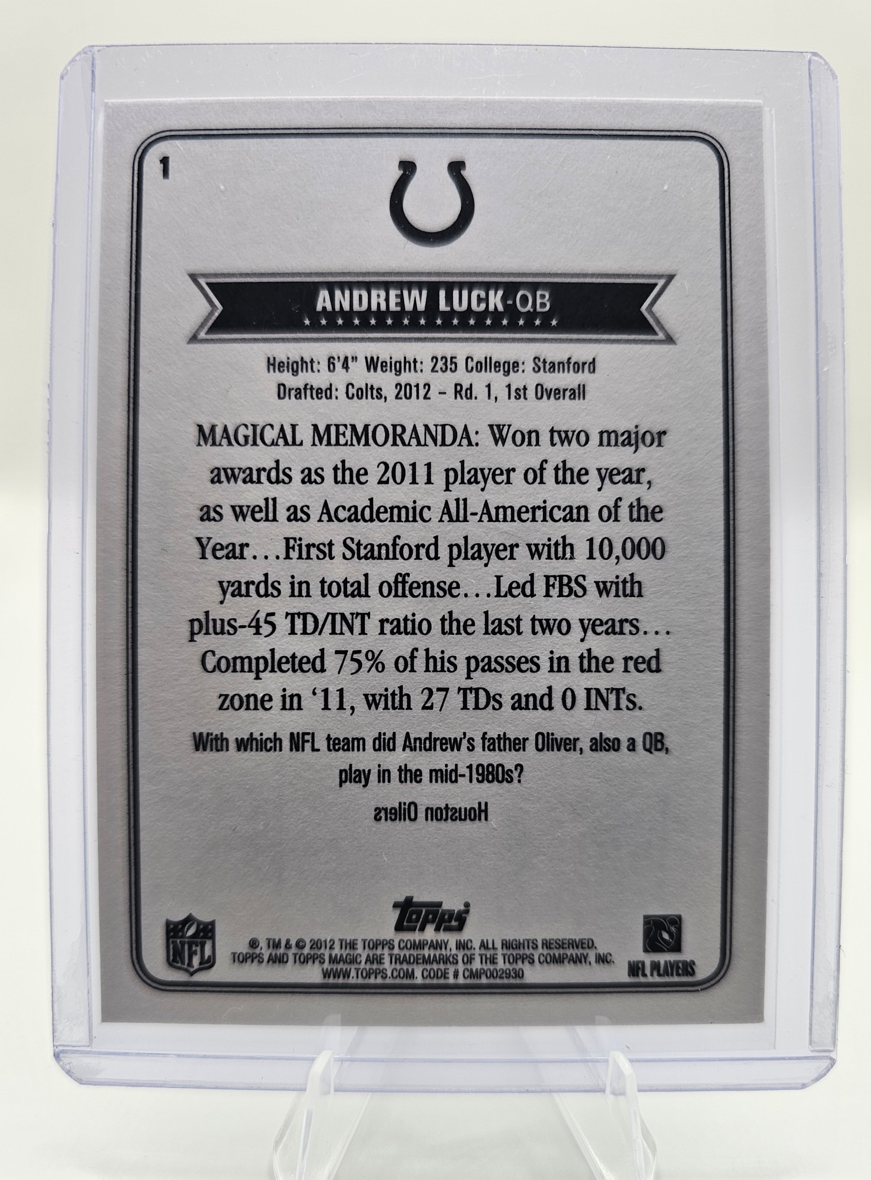 2012 Topps Magic #1 Andrew Luck