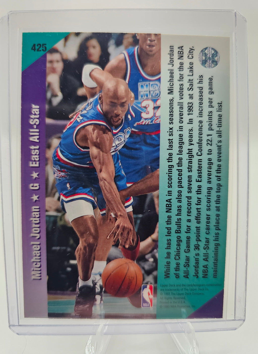 1993 Upper Deck #425 Michael Jordan All-Star – Chicago Bulls