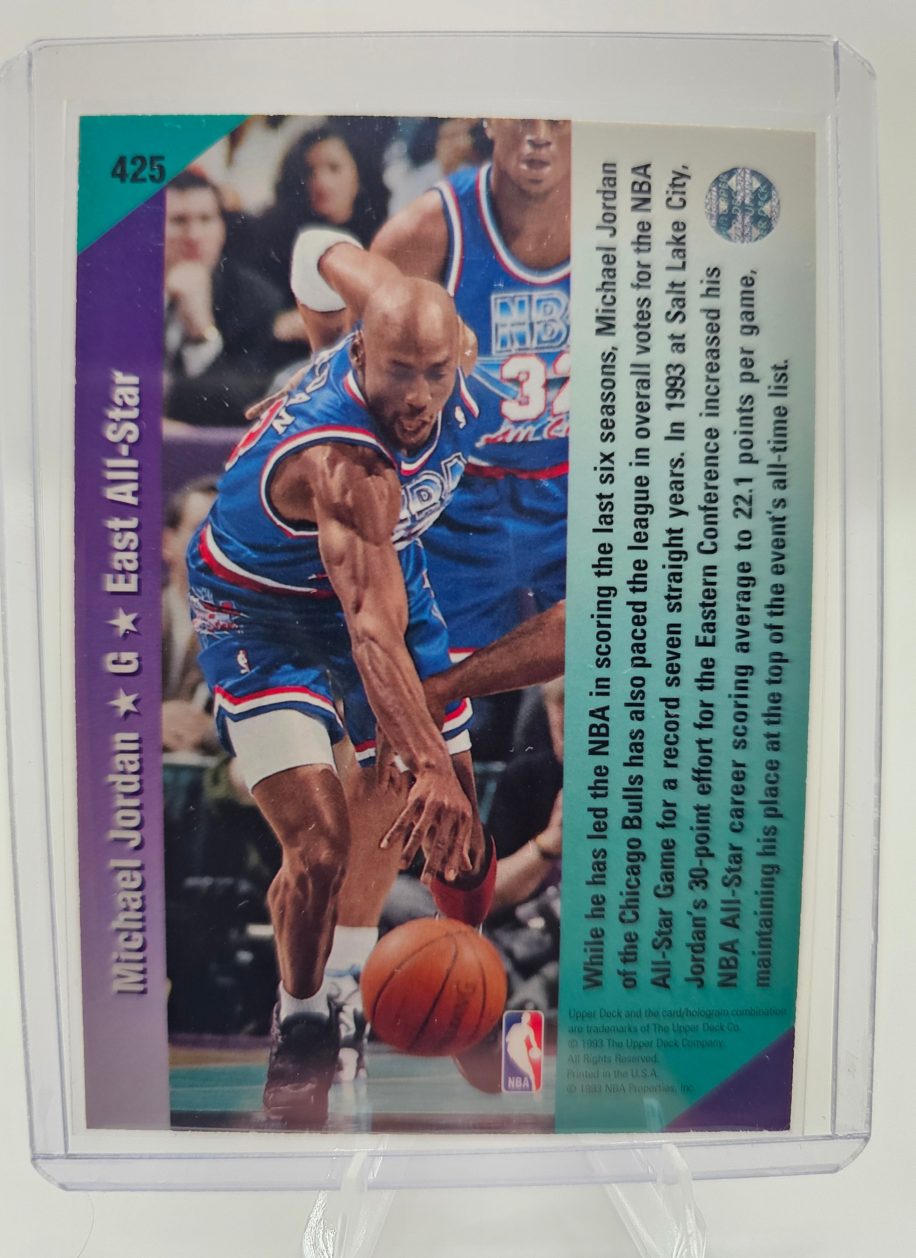 1993 Upper Deck #425 Michael Jordan All-Star – Chicago Bulls