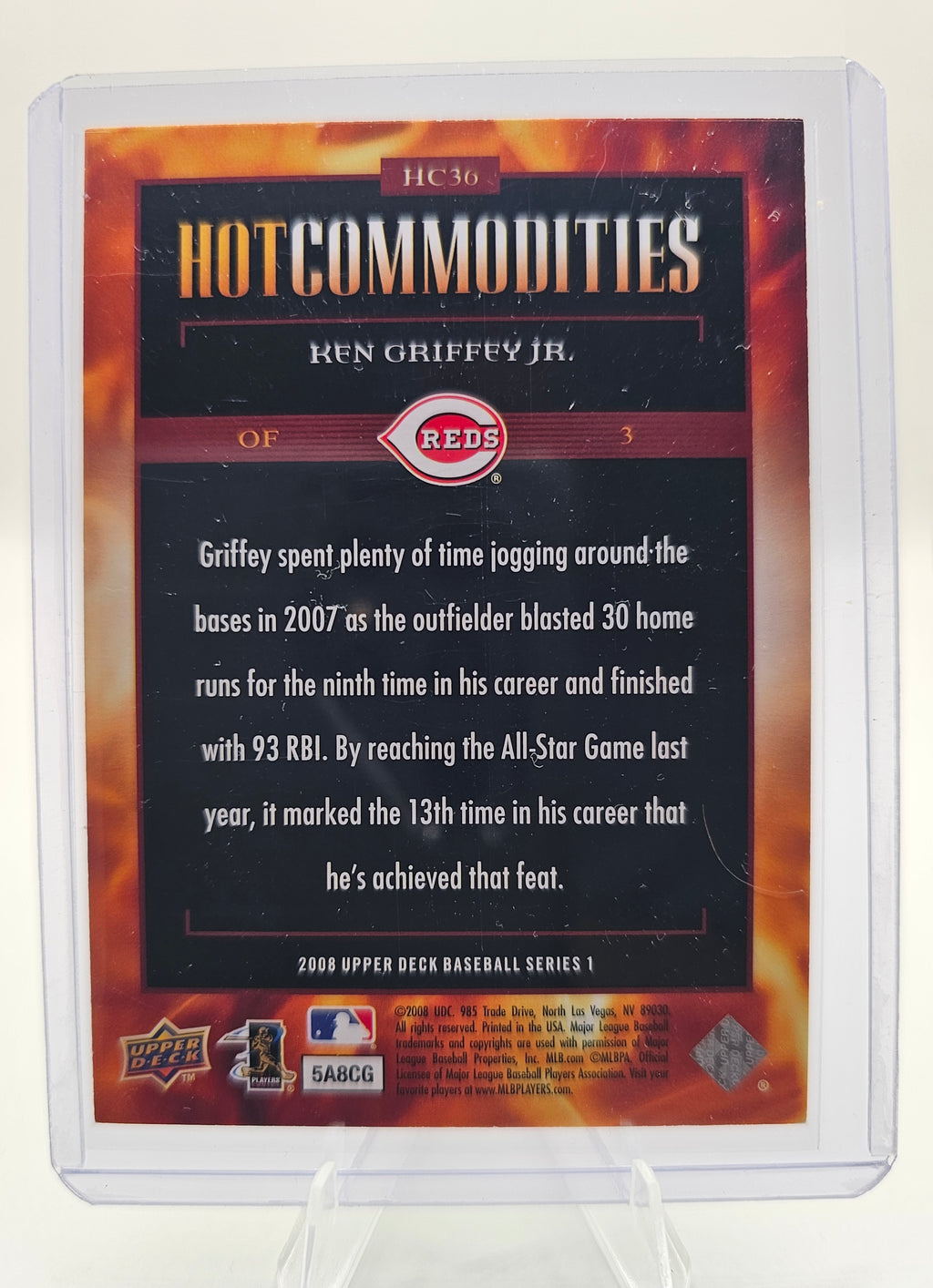 2008 Upper Deck #HC36 Ken Griffey Jr. Hot Commodities