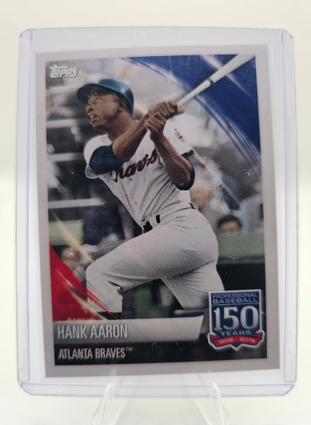 2019 Topps Stickers #112 Hank Aaron / Justin Bour