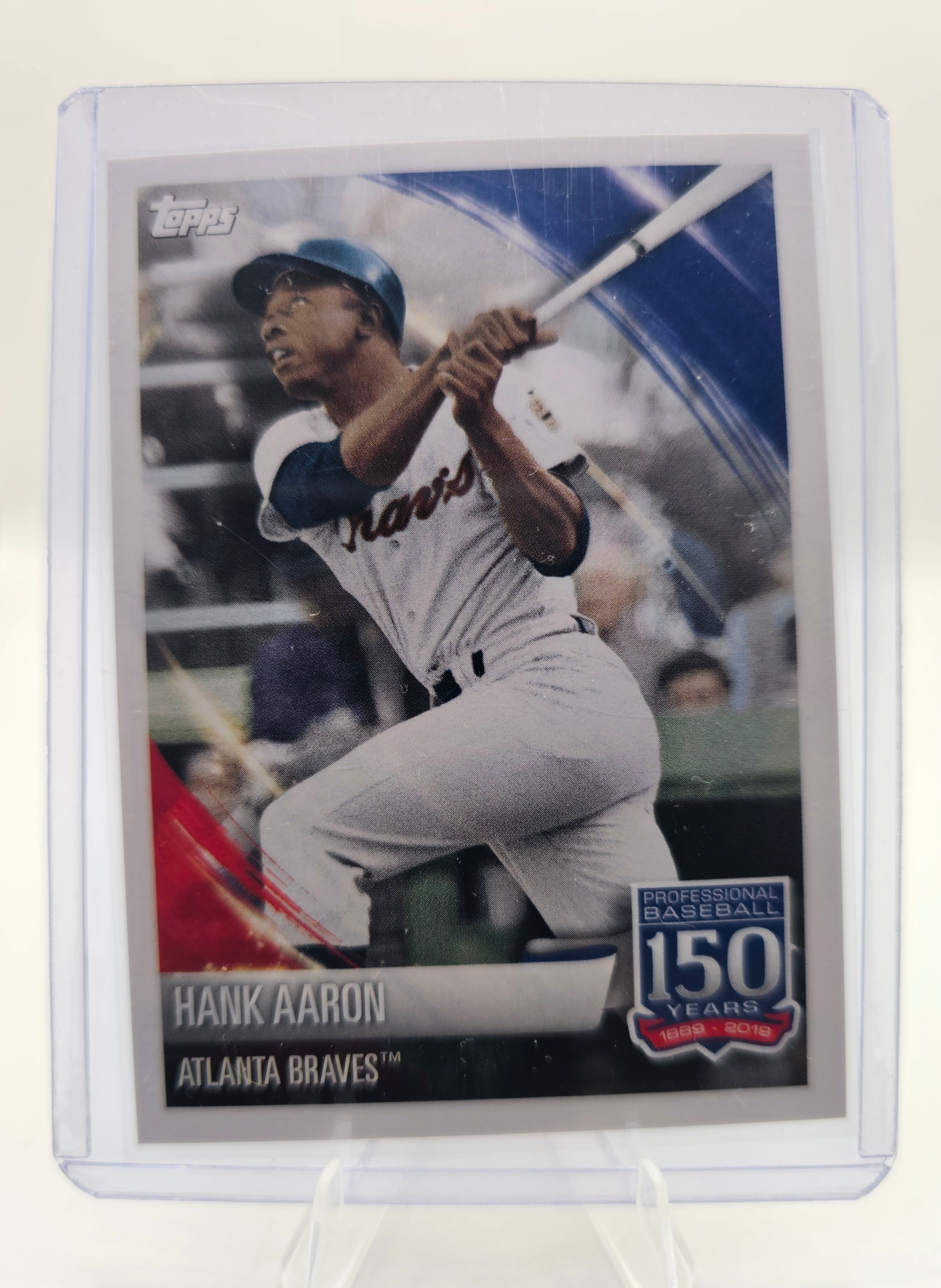 2019 Topps Stickers #112 Hank Aaron / Justin Bour