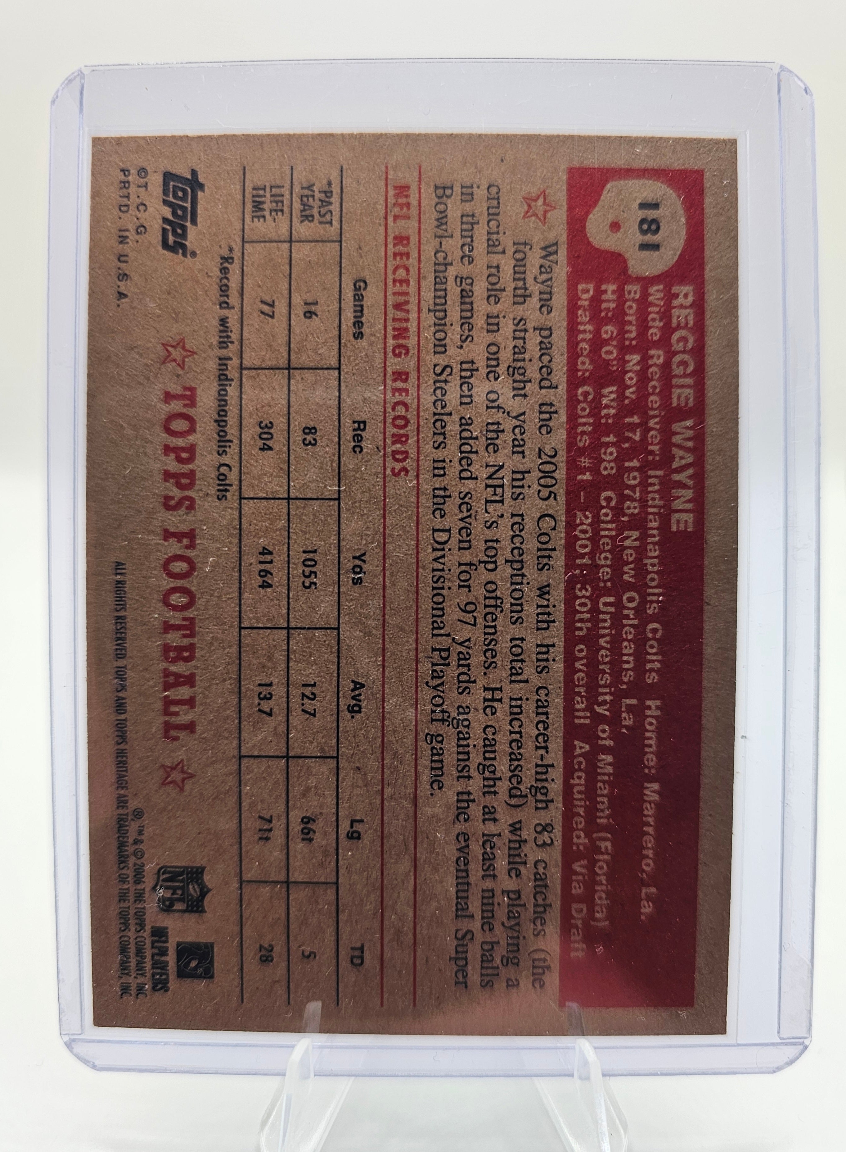 2006 Topps Heritage #181 Reggie Wayne