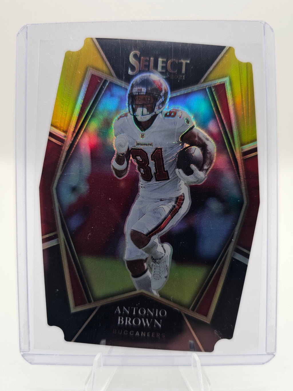 2021 Panini Select #132 Antonio Brown Yellow Prizm Die Cut