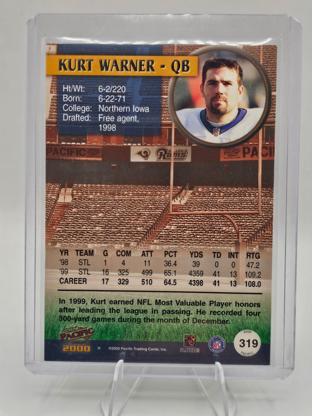 2000 Pacific #319 Kurt Warner
