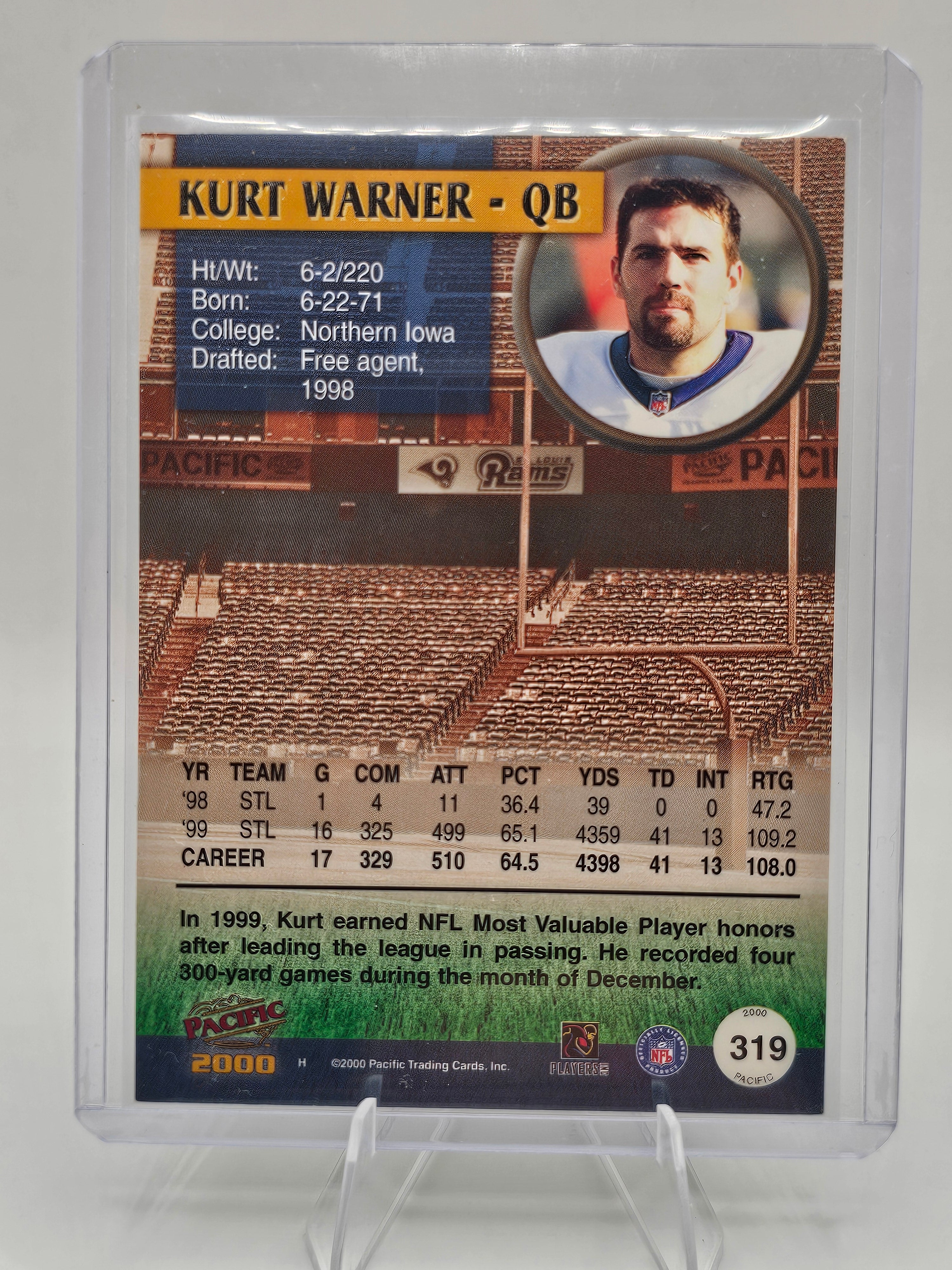 2000 Pacific #319 Kurt Warner