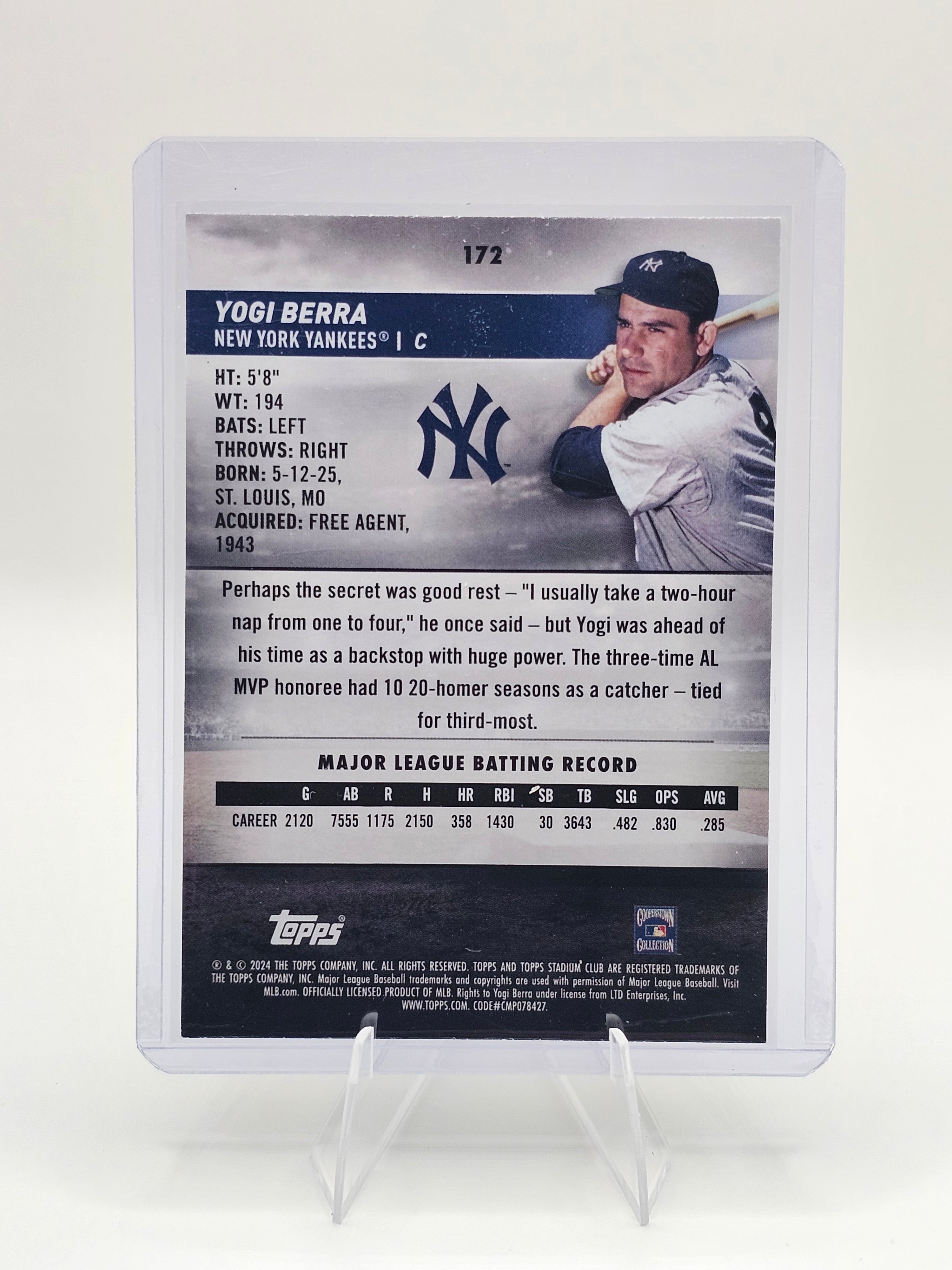 2024 Topps Stadium Club #172 Yogi Berra