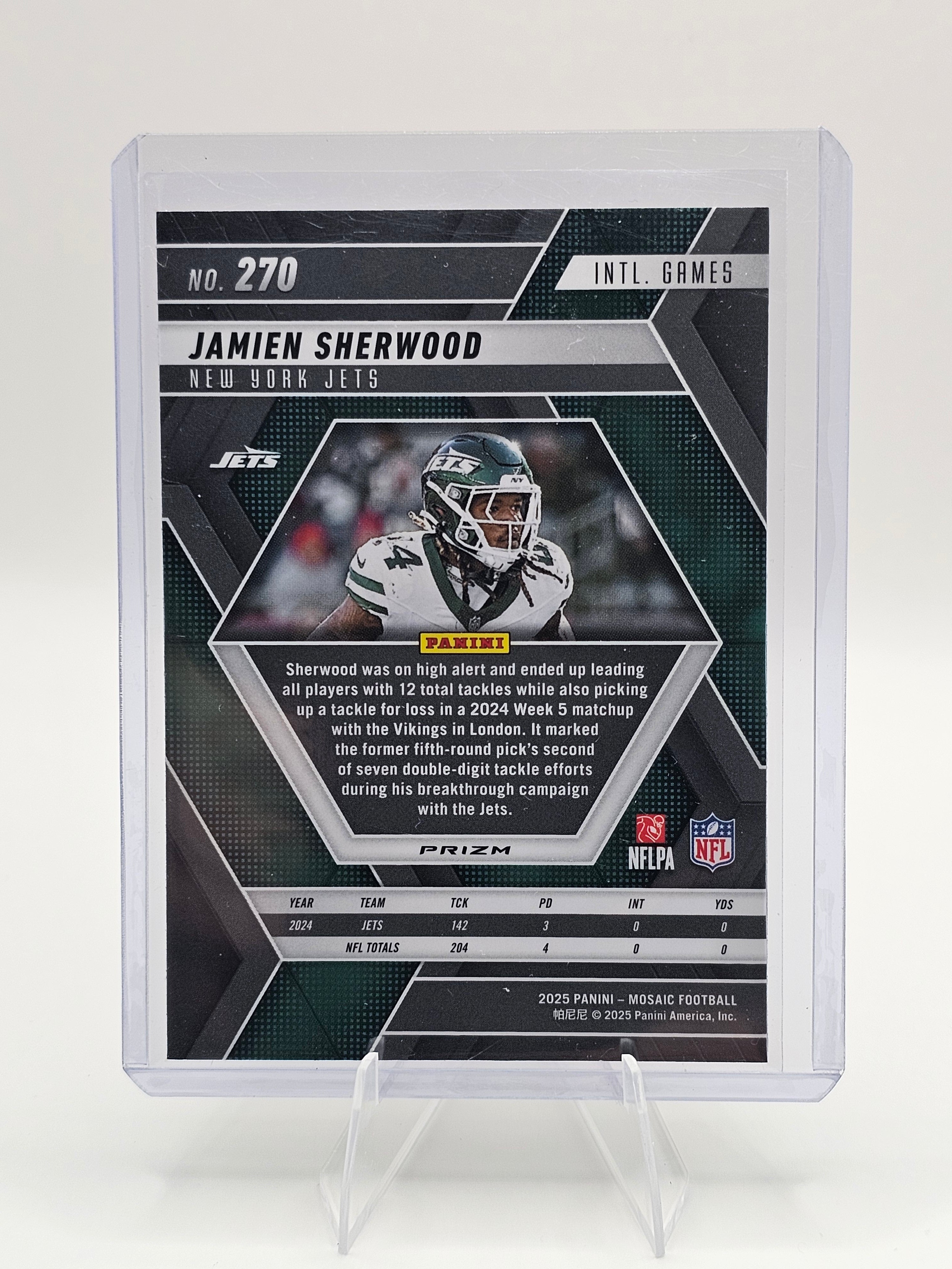 2025 Panini Mosaic #270 Jamien Sherwood Pink Camo International Games Jets