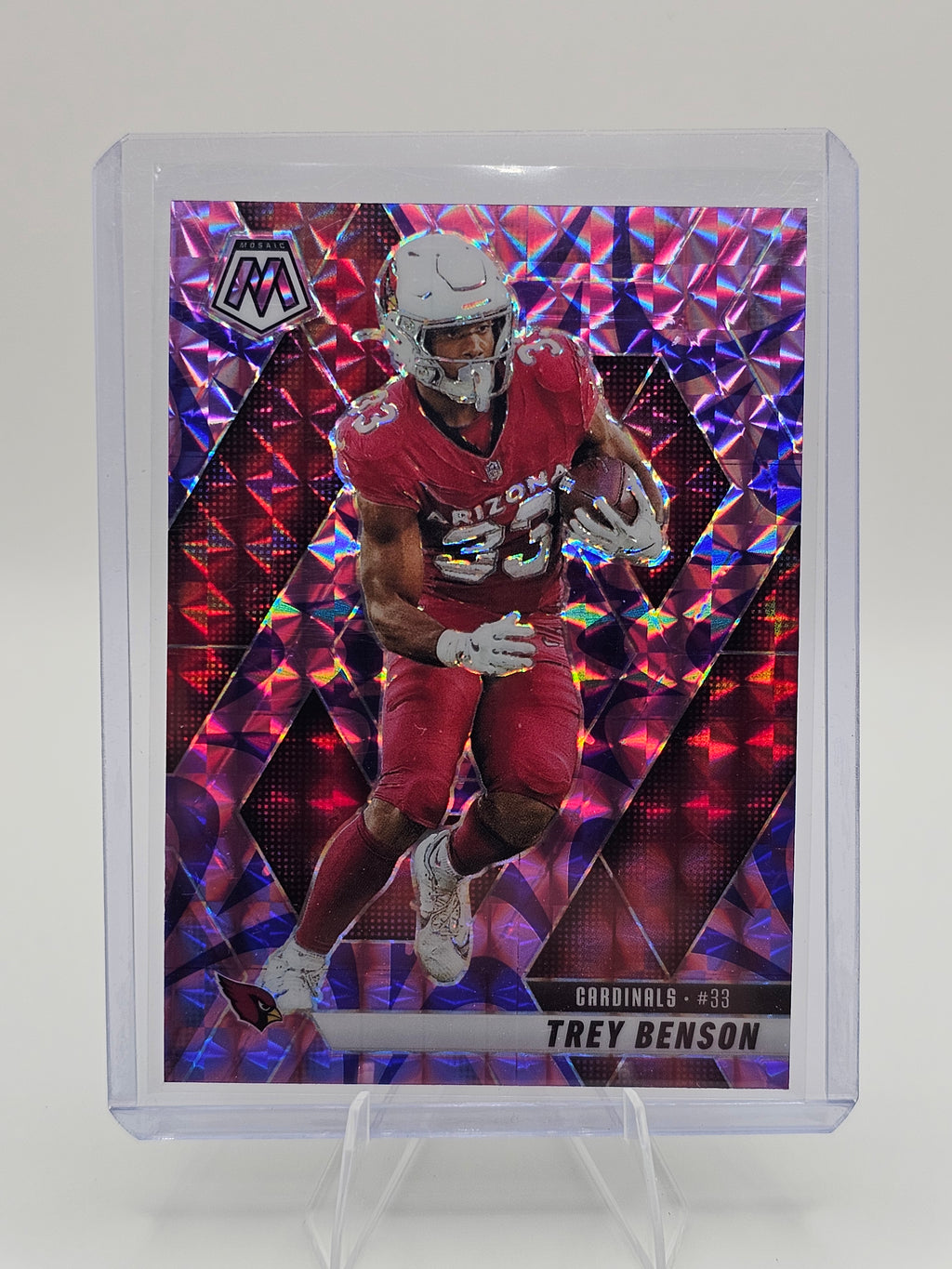 2025 Panini Mosaic #89 Trey Benson Purple/Red (Reactive)