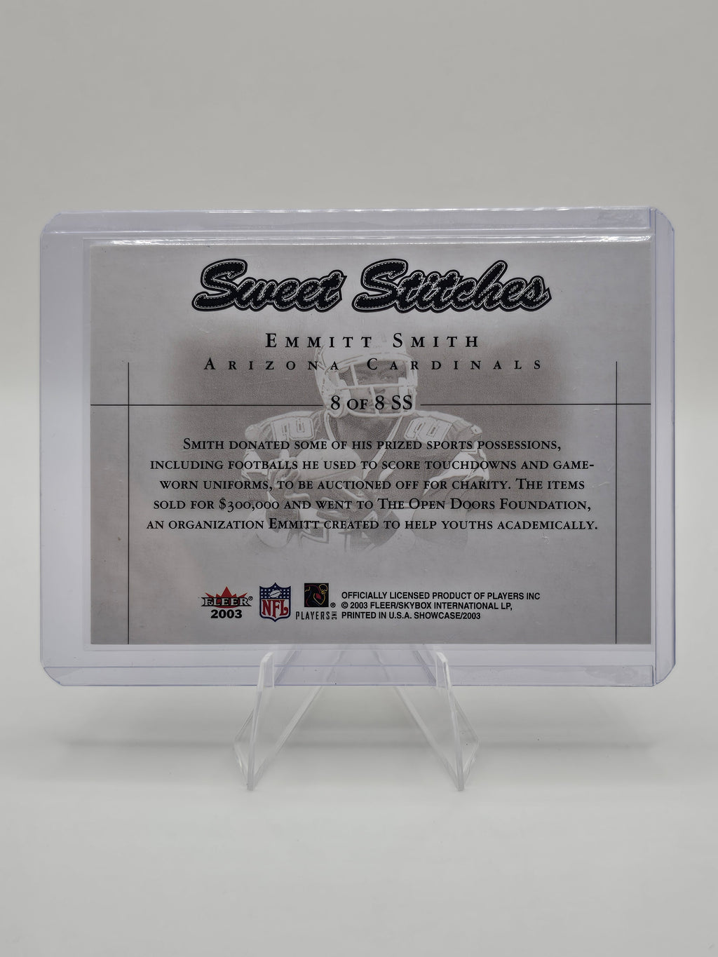 2003 Fleer Showcase #8 SS Emmitt Smith Sweet Stitches