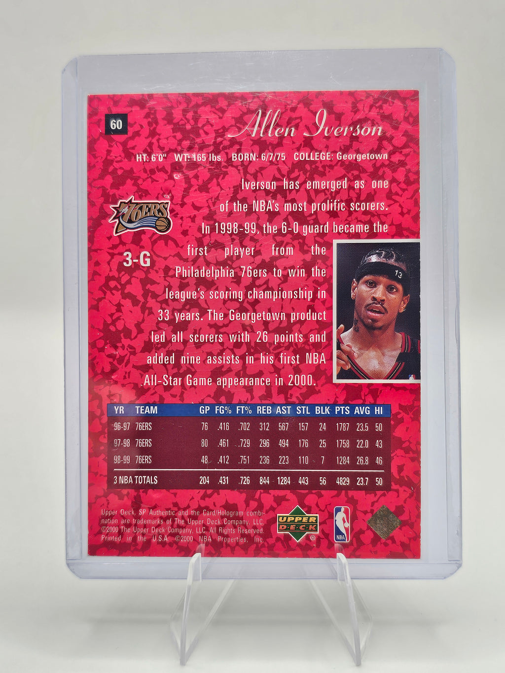 1999-00 SP Authentic #60 Allen Iverson